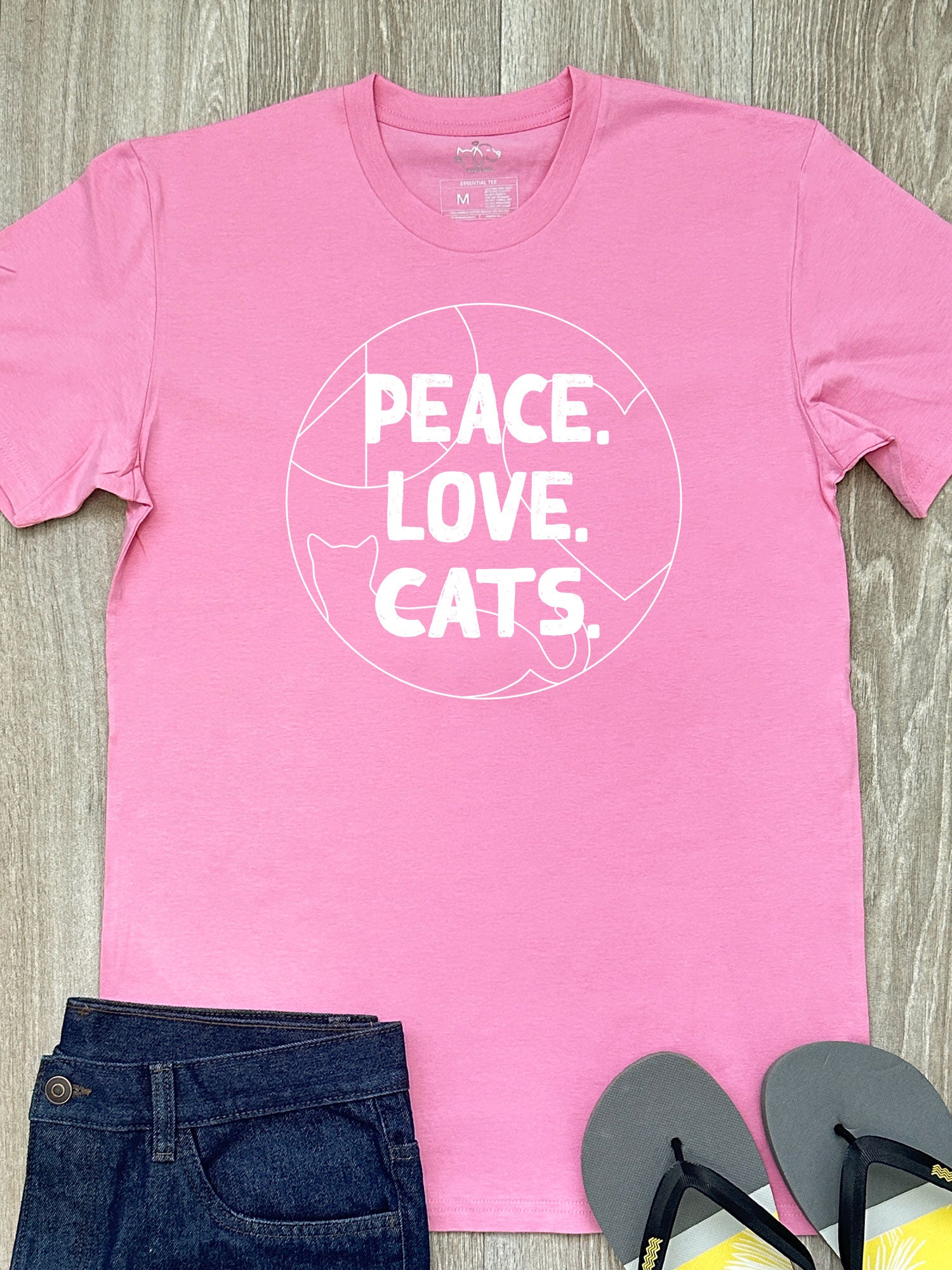 Peace. Love. Cats. Essential Unisex Tee