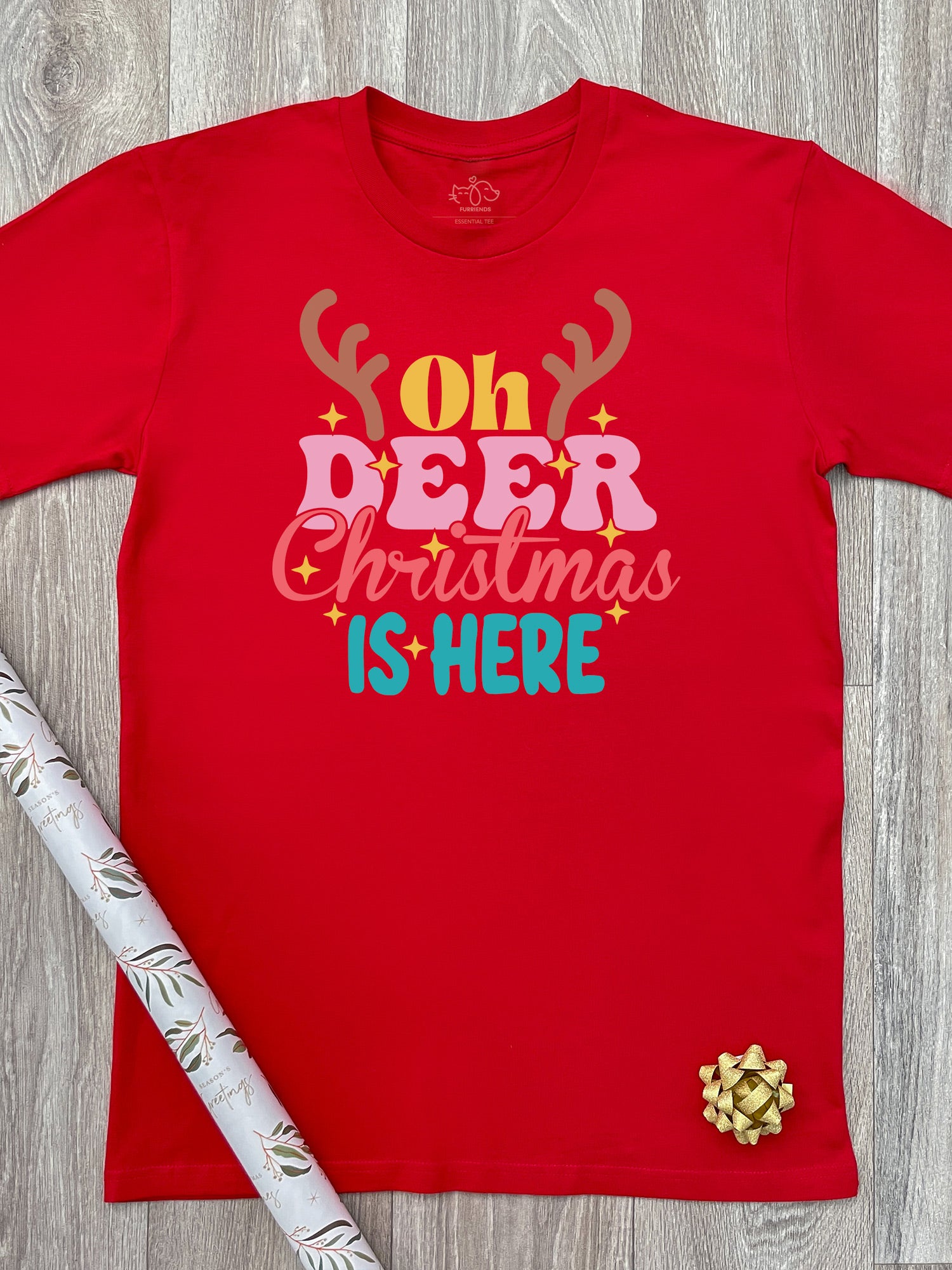 Oh Deer. Christmas Is Here Essential Unisex Tee