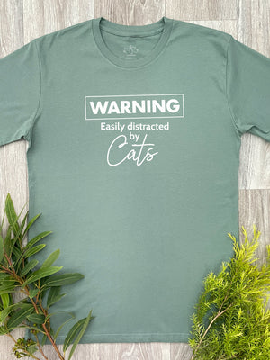 Warning. Easily Distracted By Cats Essential Unisex Tee