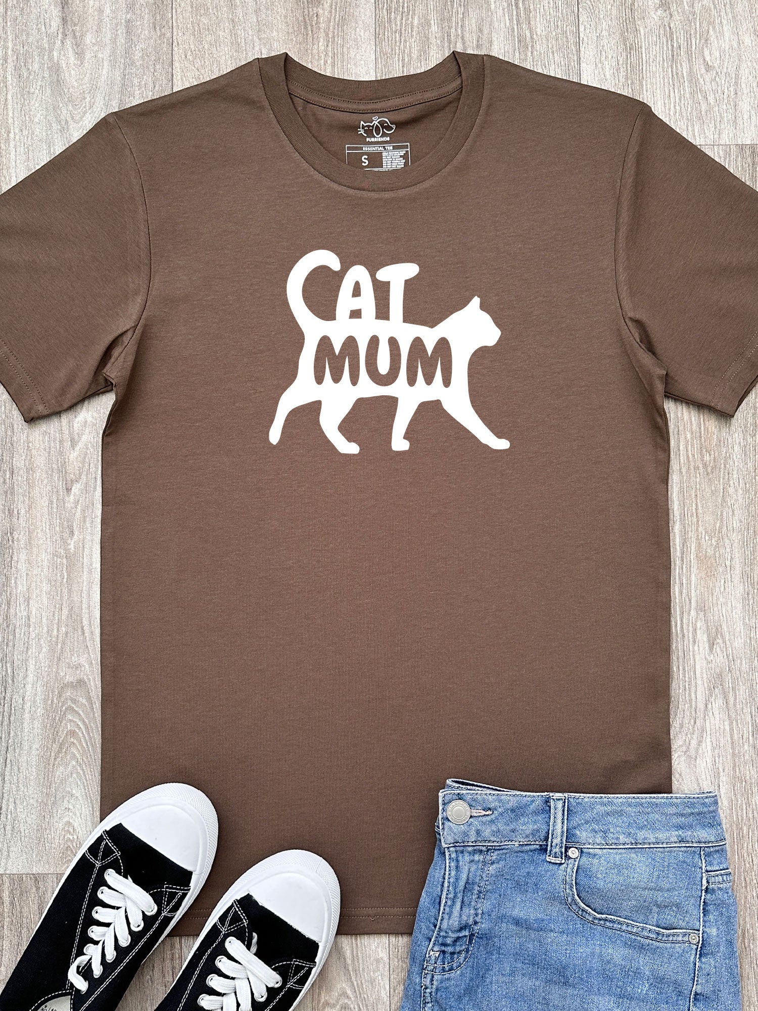 Cat Mum Silhouette Essential Unisex Tee