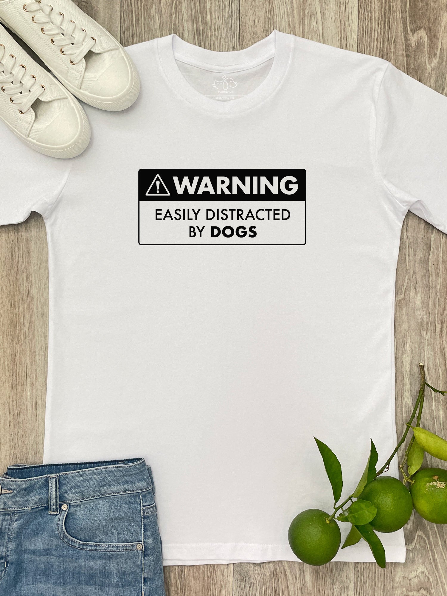 Warning Sign! Easily Distracted By... Customisable Essential Unisex Tee