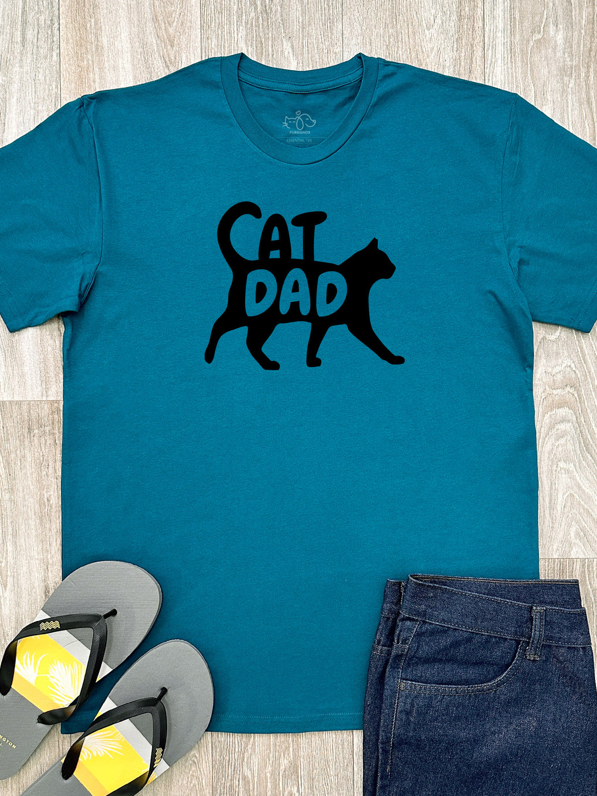 Cat Dad Silhouette Essential Unisex Tee