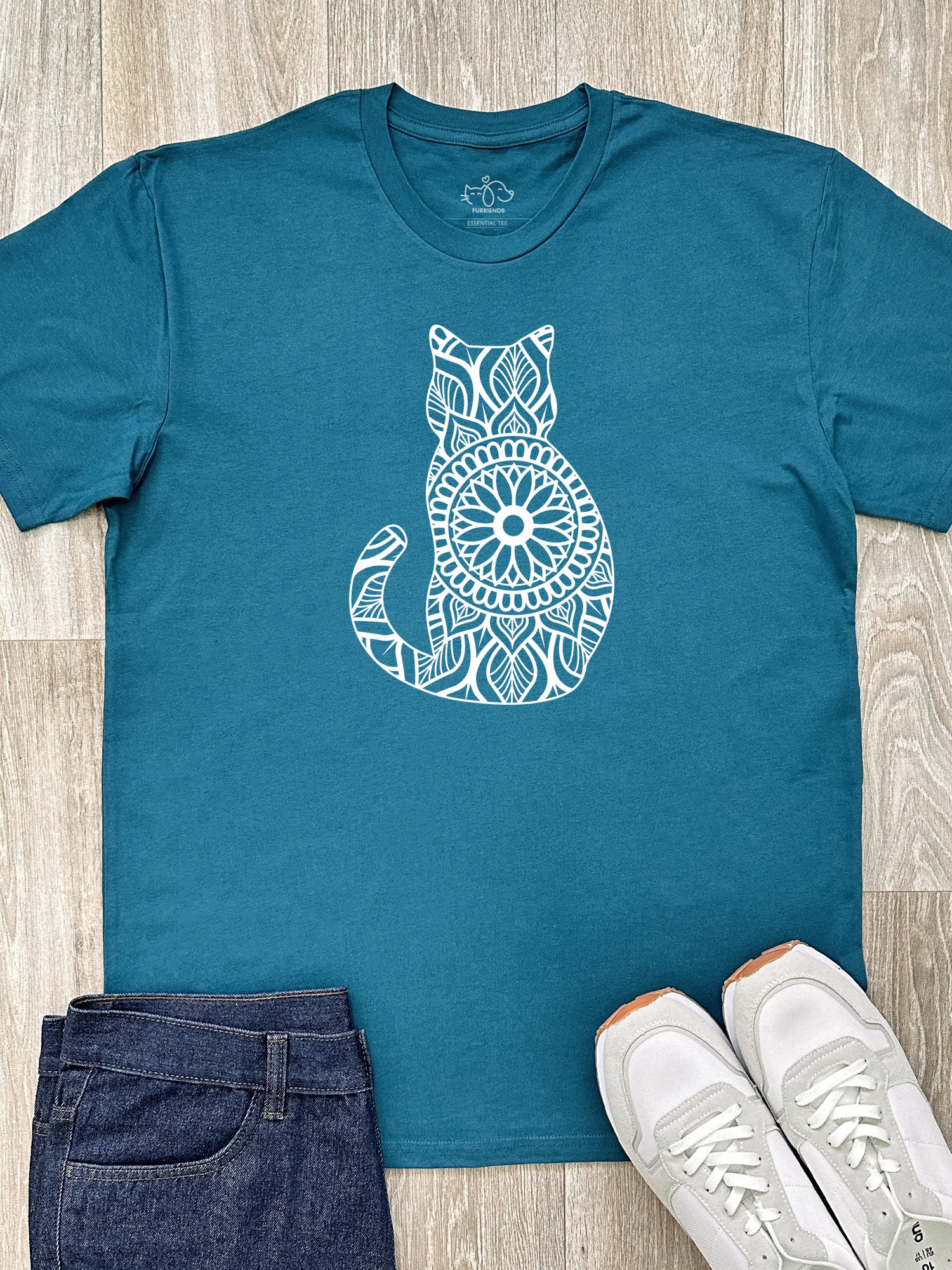 Cat Mandala Essential Unisex Tee