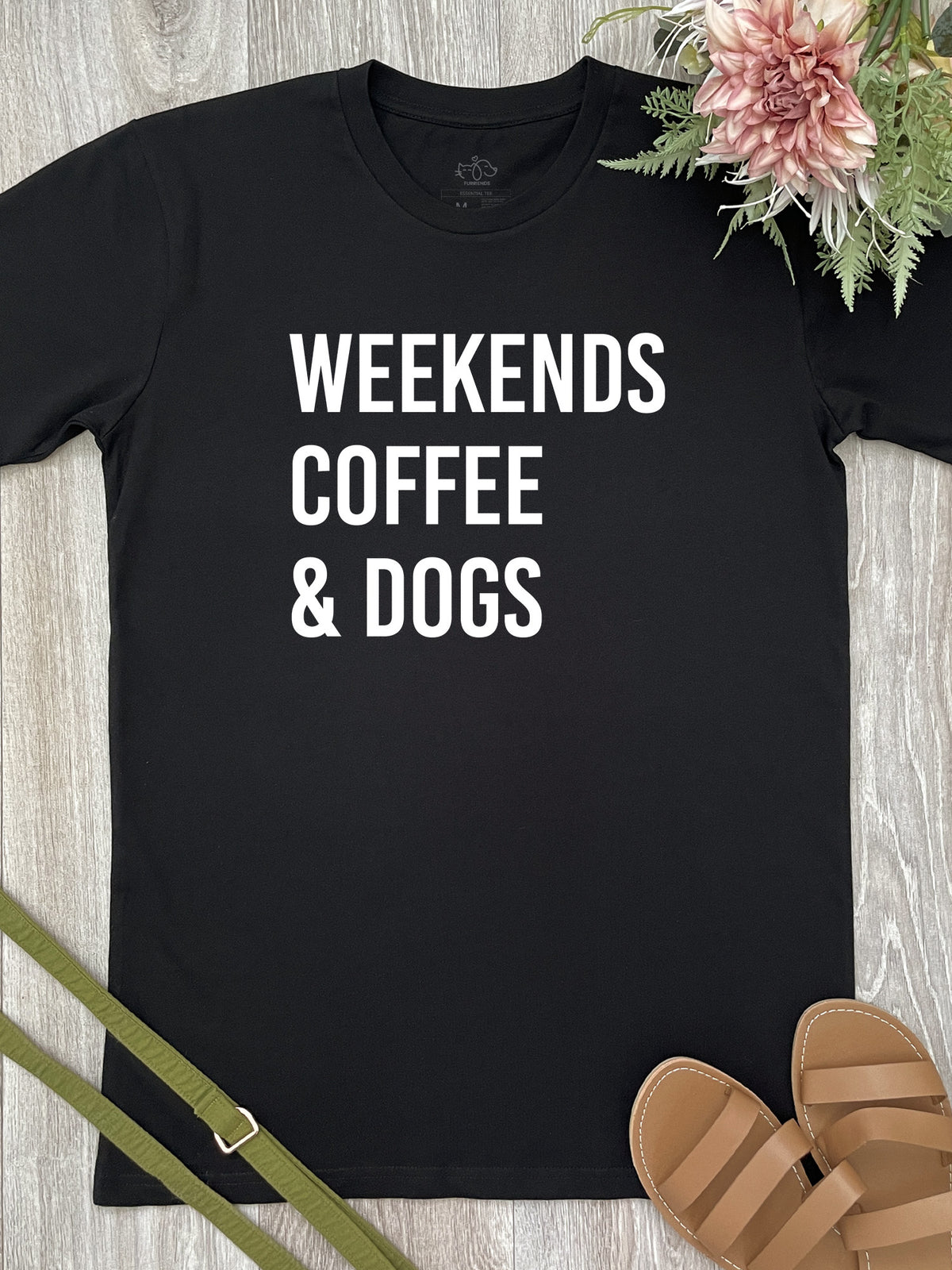 Weekends Coffee &amp; Dogs Essential Unisex Tee