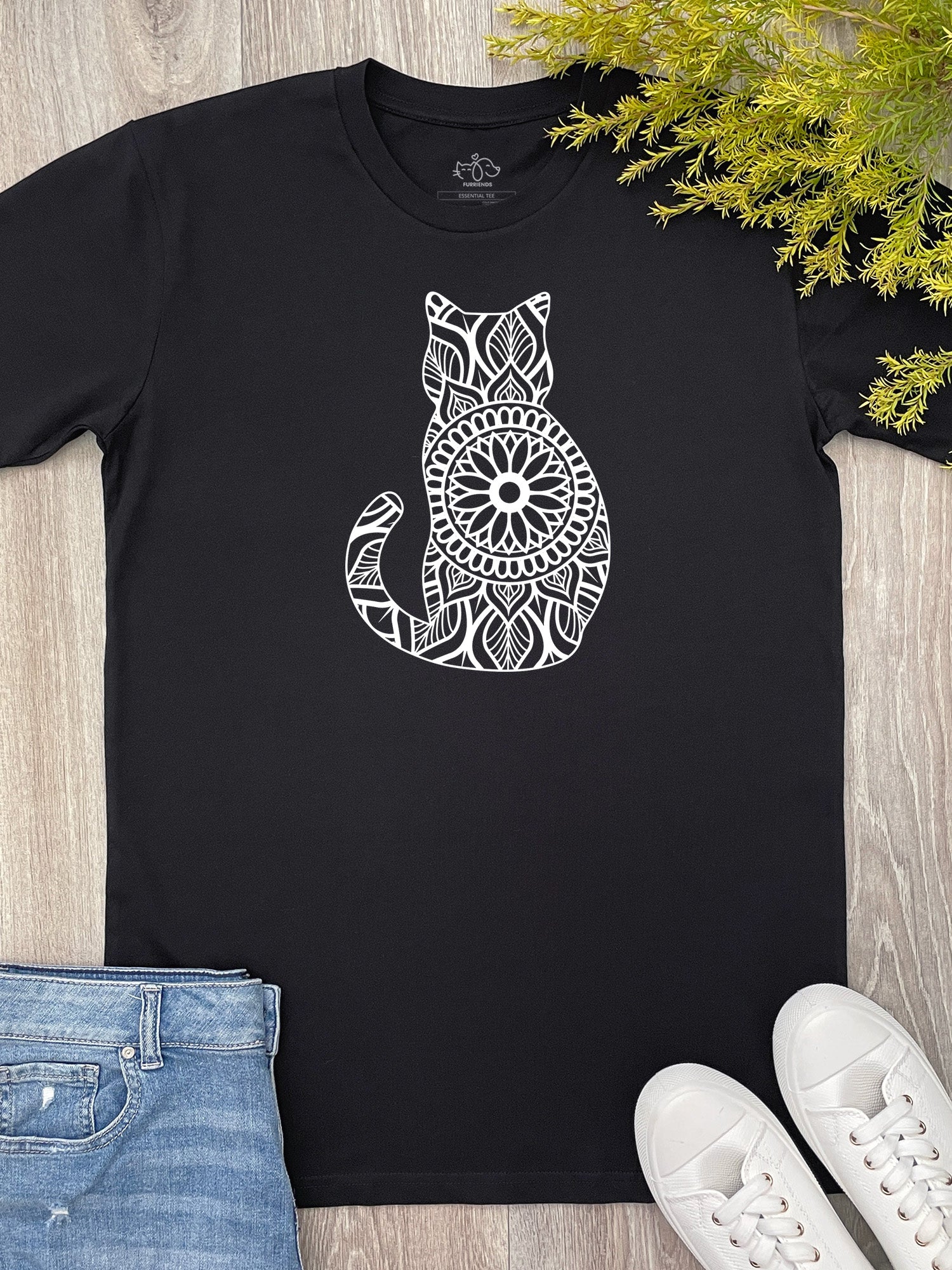 Cat Mandala Essential Unisex Tee