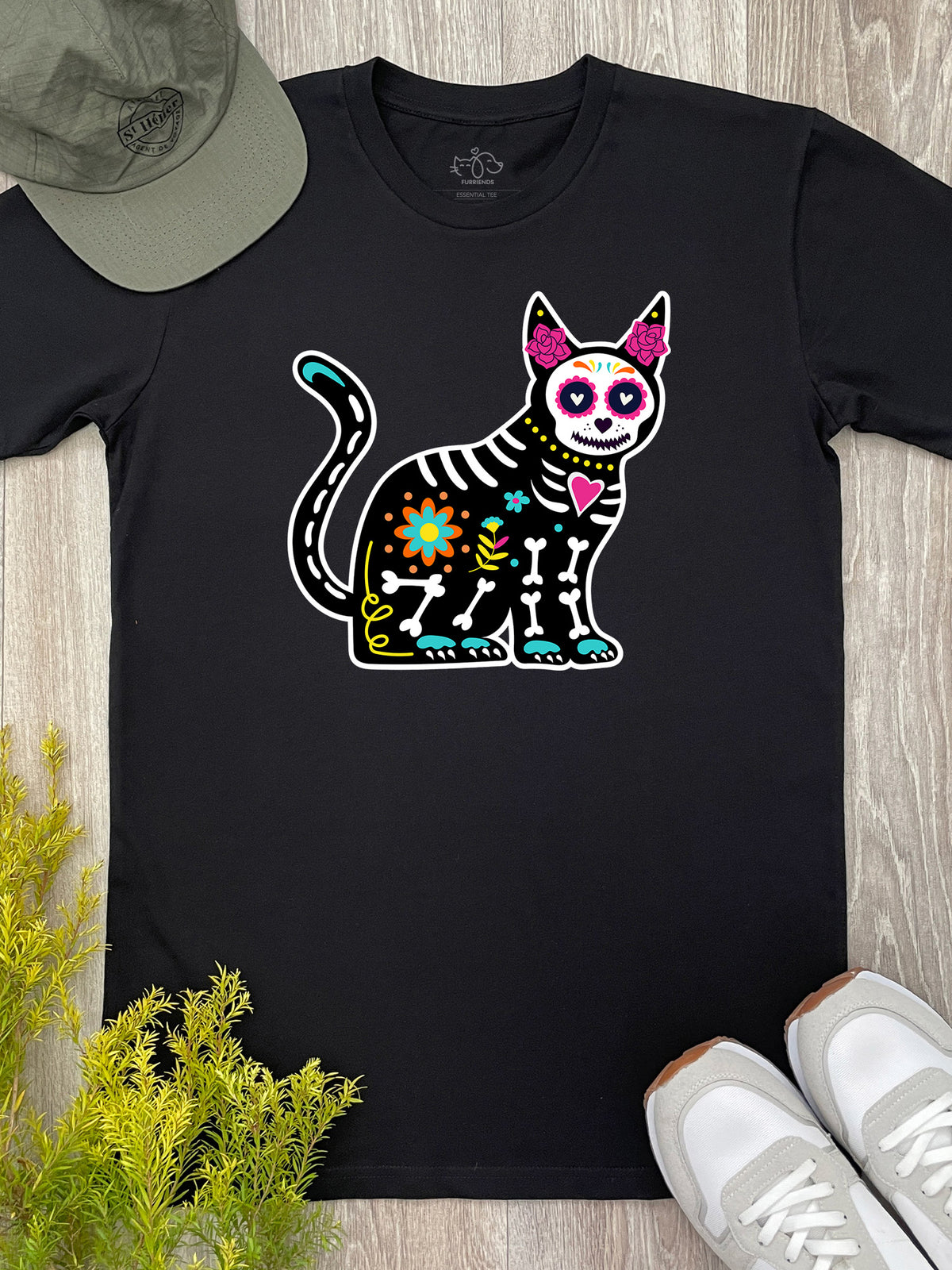 Sugar Skull Cat Essential Unisex Tee