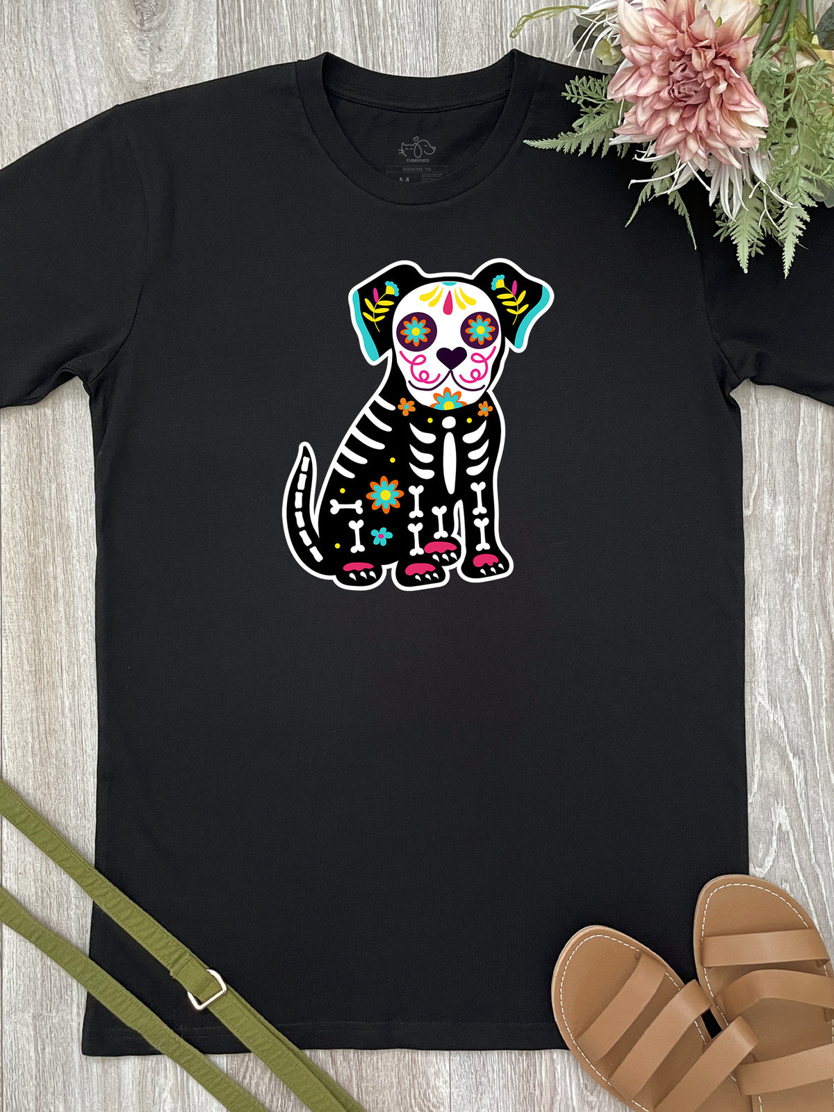 Sugar Skull Dog Essential Unisex Tee