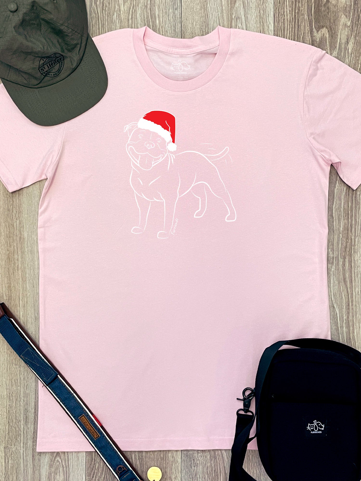 Staffordshire Bull Terrier Christmas Edition Essential Unisex Tee