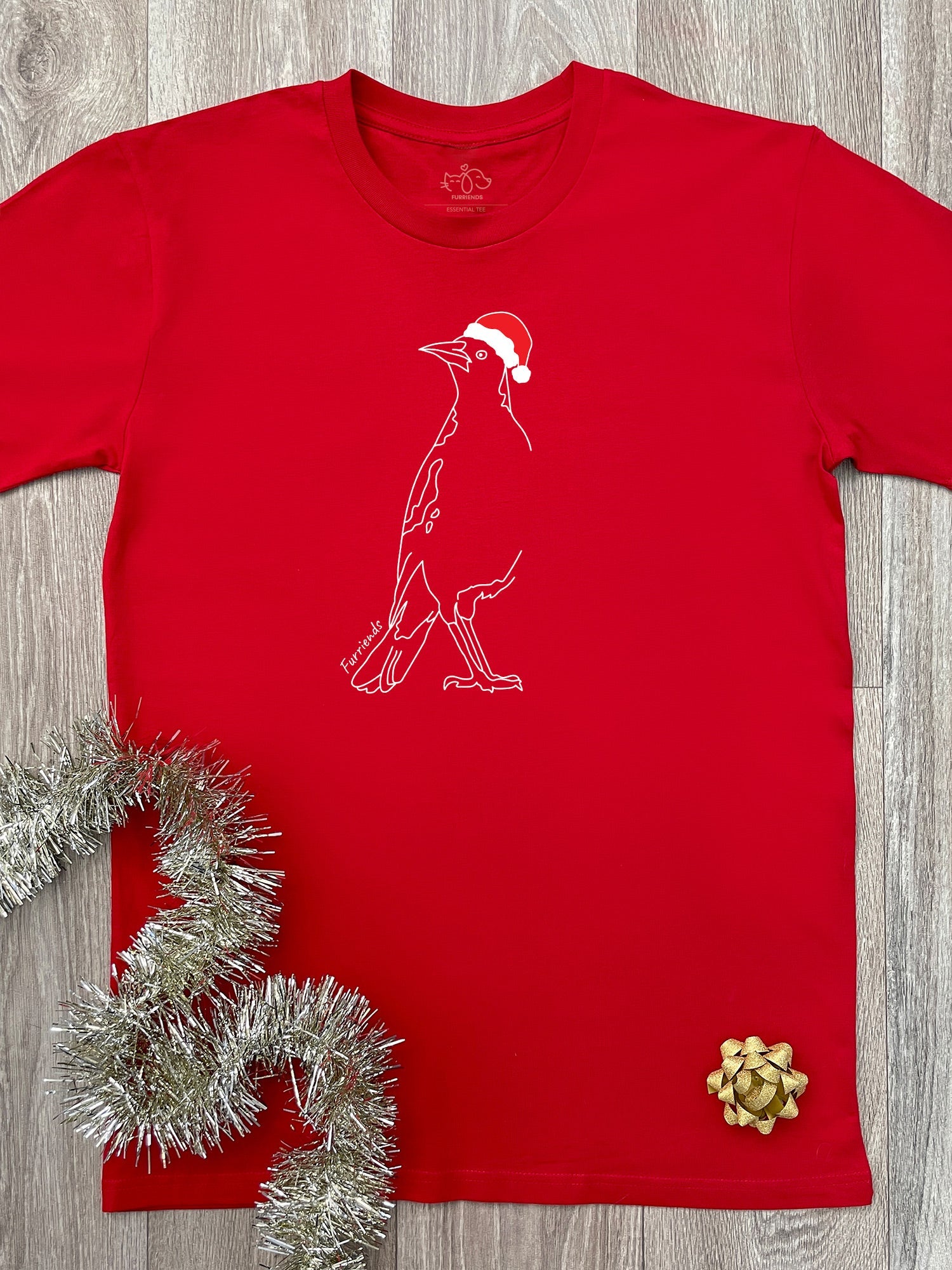 Magpie Christmas Edition Essential Unisex Tee (SIZE 3XL GREY;) ***SALE***