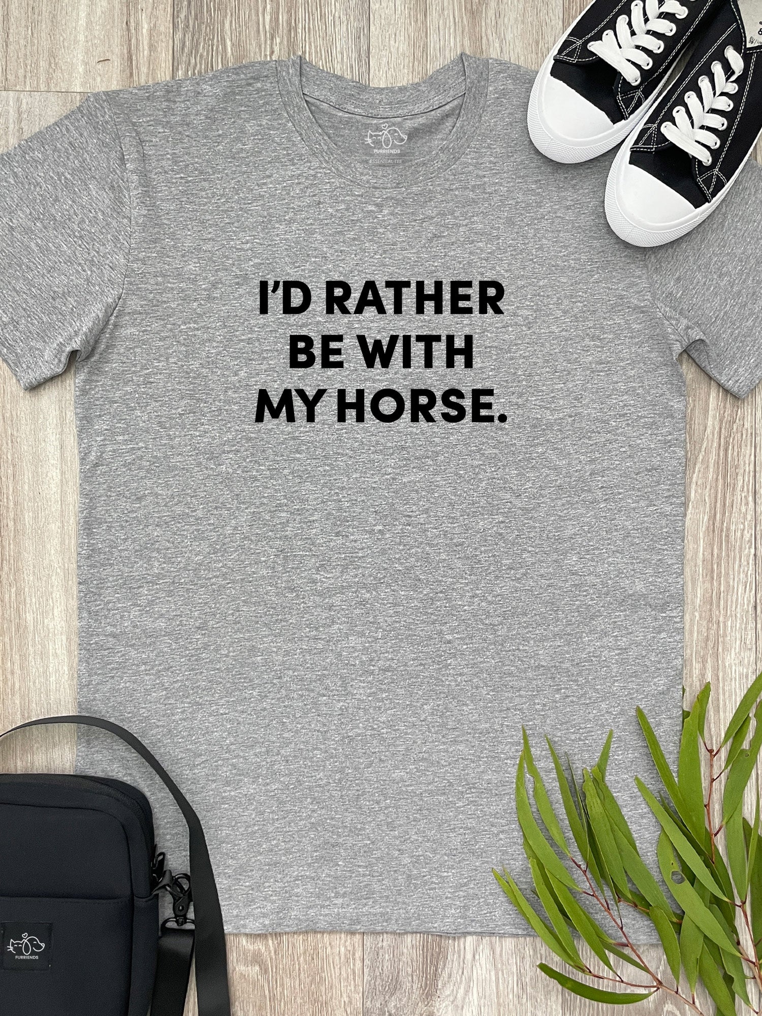 I'd Rather Be With My Horse. Essential Unisex Tee