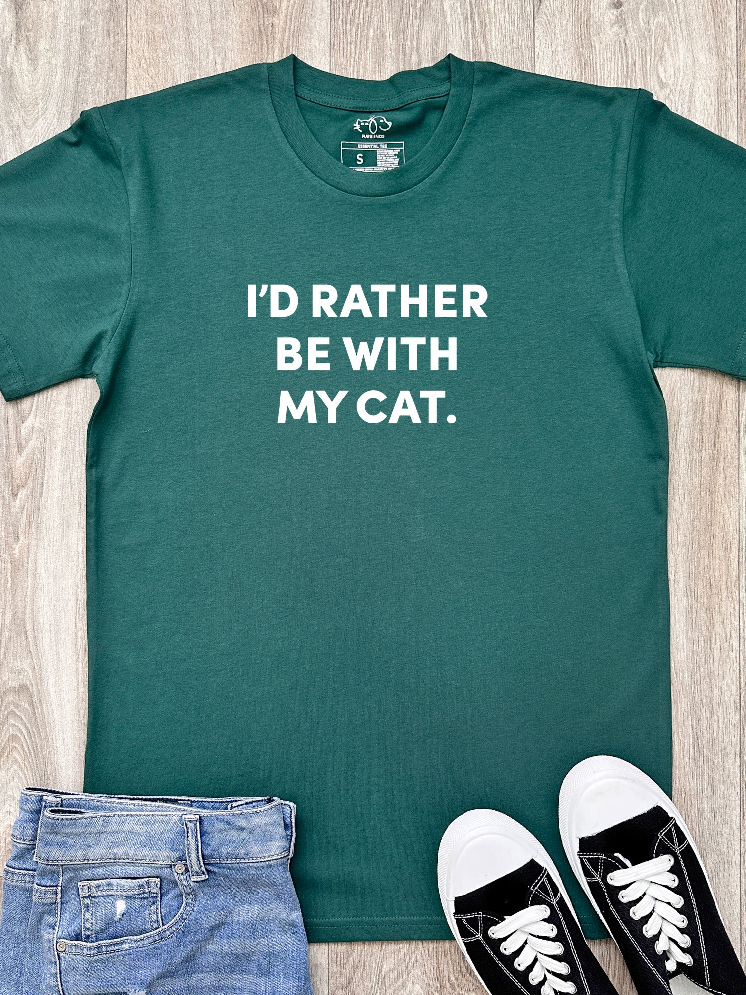 I'd Rather Be With My Cat. Essential Unisex Tee