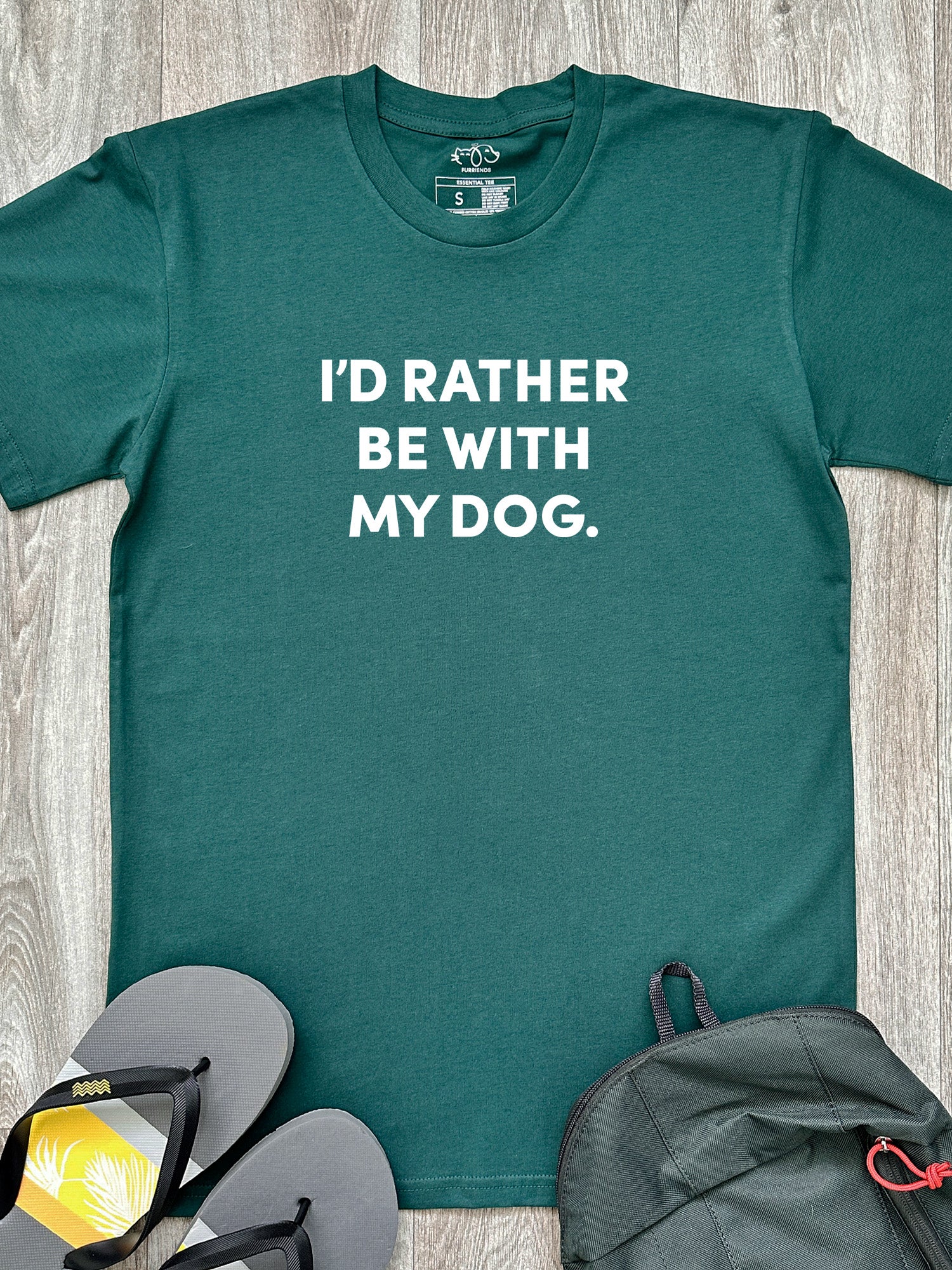 I'd Rather Be With My Dog. Essential Unisex Tee