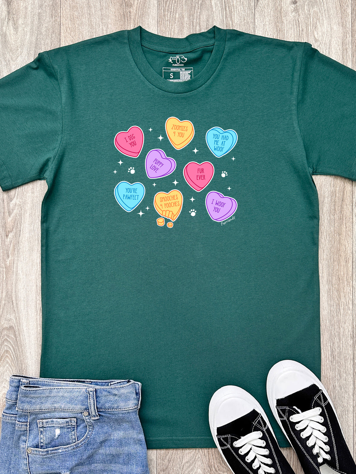 Candy Hearts - Dog Essential Unisex Tee