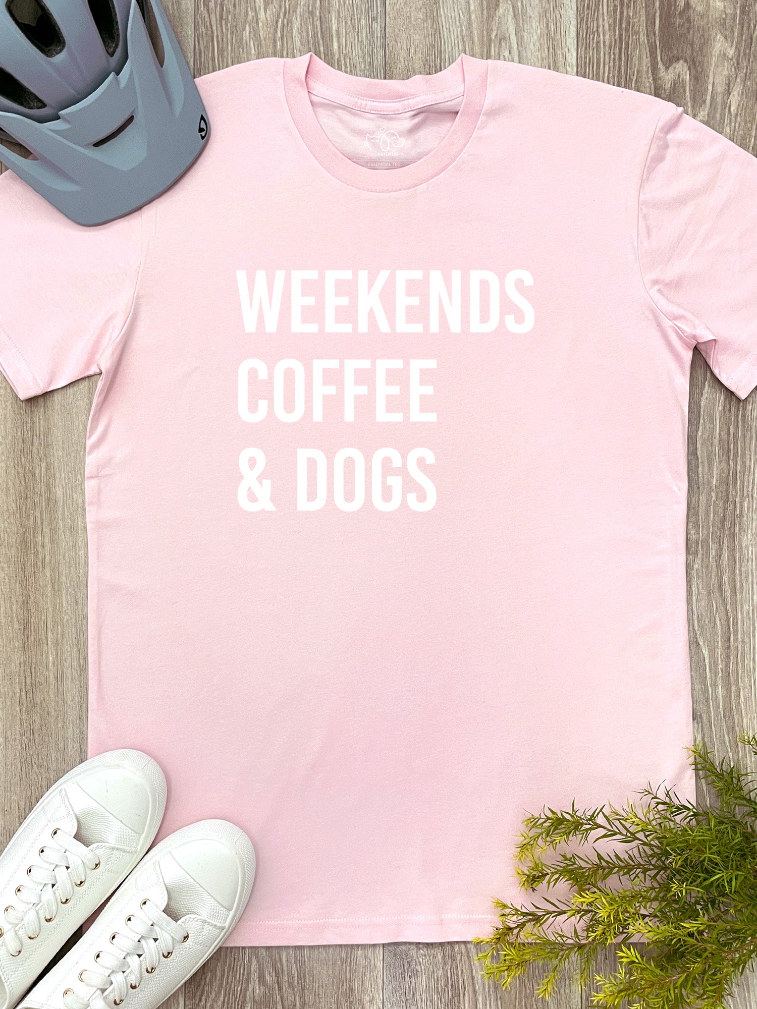 Weekends Coffee & Dogs Essential Unisex Tee