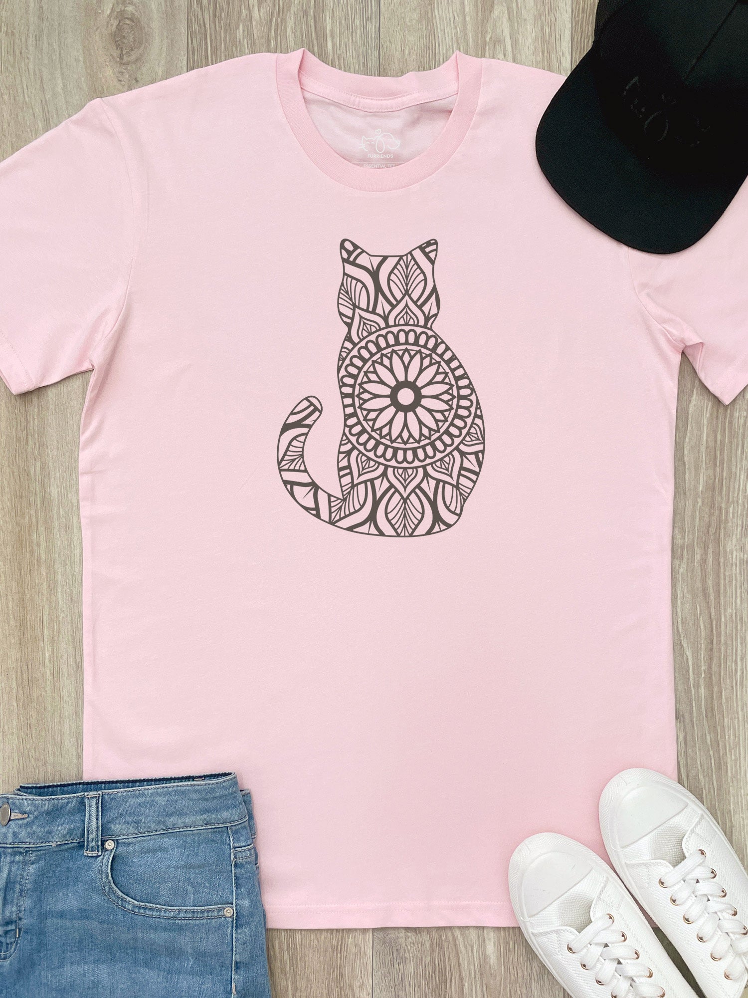 Cat Mandala Essential Unisex Tee