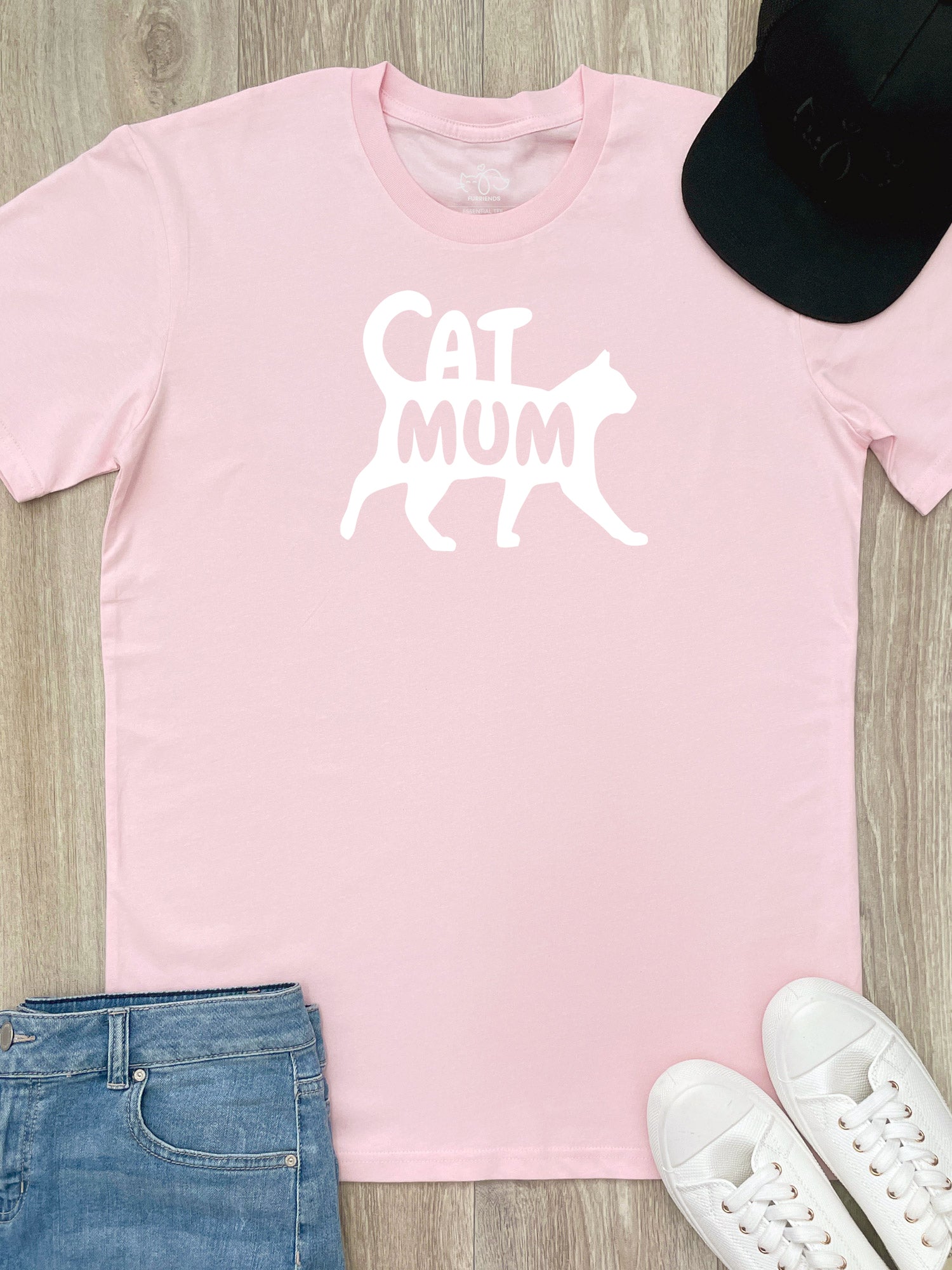 Cat Mum Silhouette Essential Unisex Tee