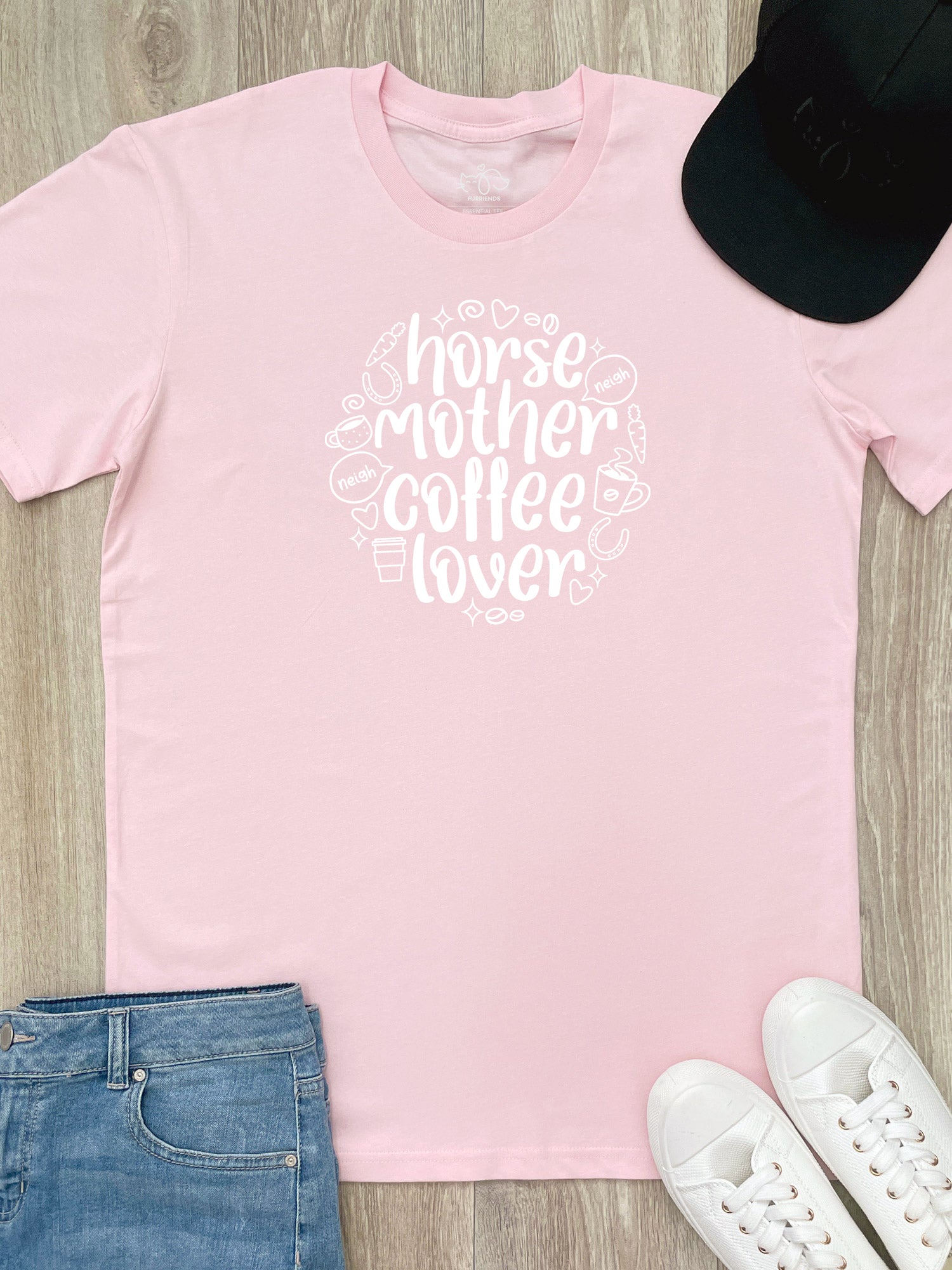 Horse Mother Coffee Lover Essential Unisex Tee