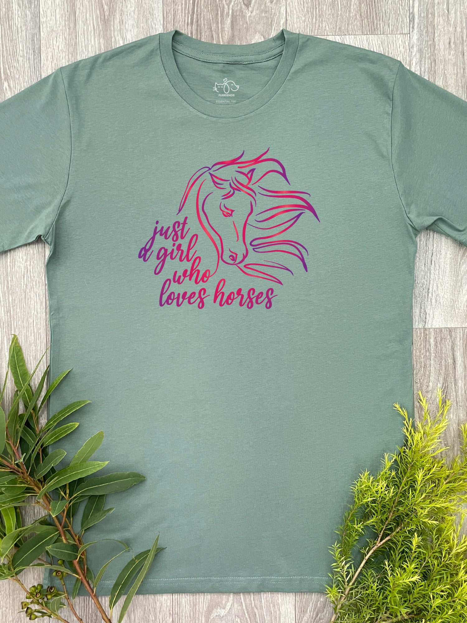 Just A Girl Who Loves Horses Essential Unisex Tee