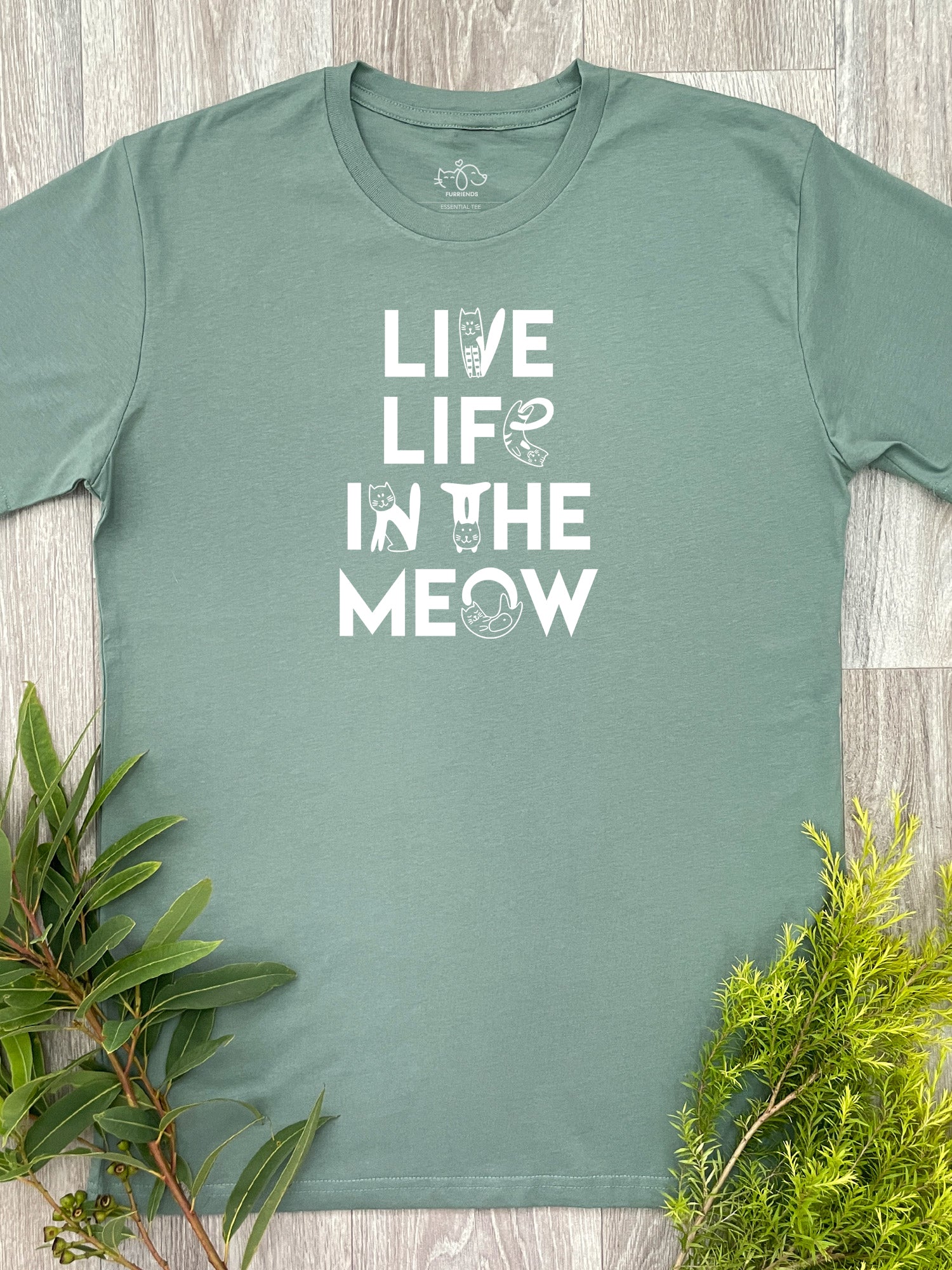 Live Life In The Meow Essential Unisex Tee