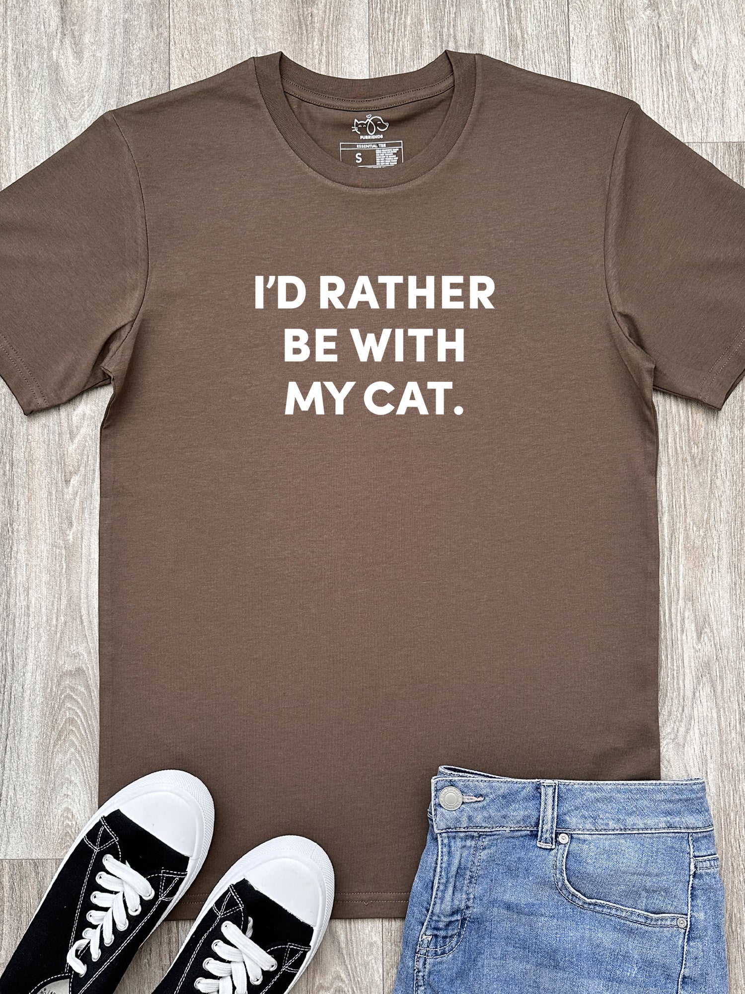 I'd Rather Be With My Cat. Essential Unisex Tee