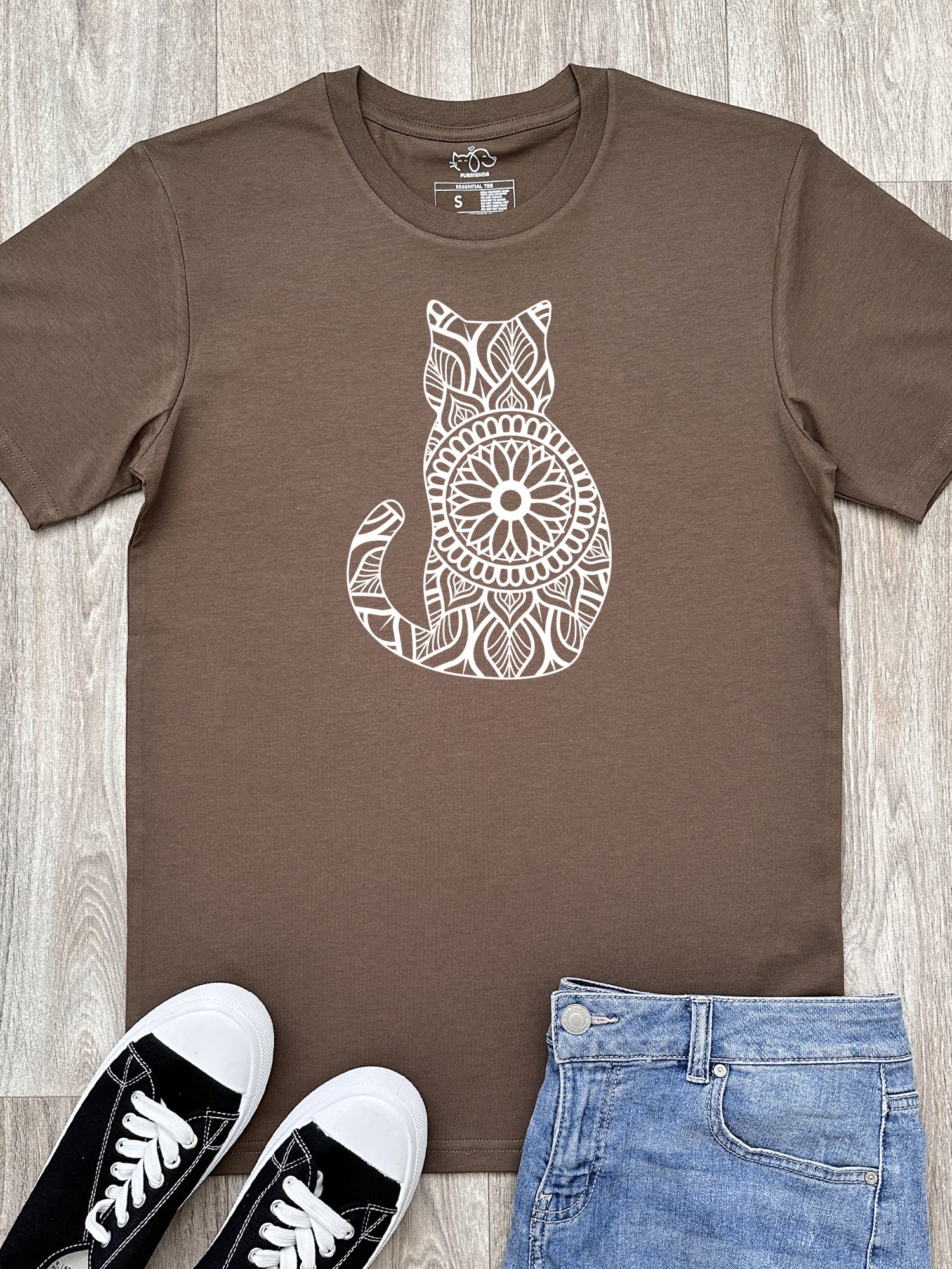 Cat Mandala Essential Unisex Tee