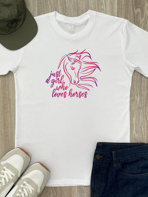 Just A Girl Who Loves Horses Essential Unisex Tee