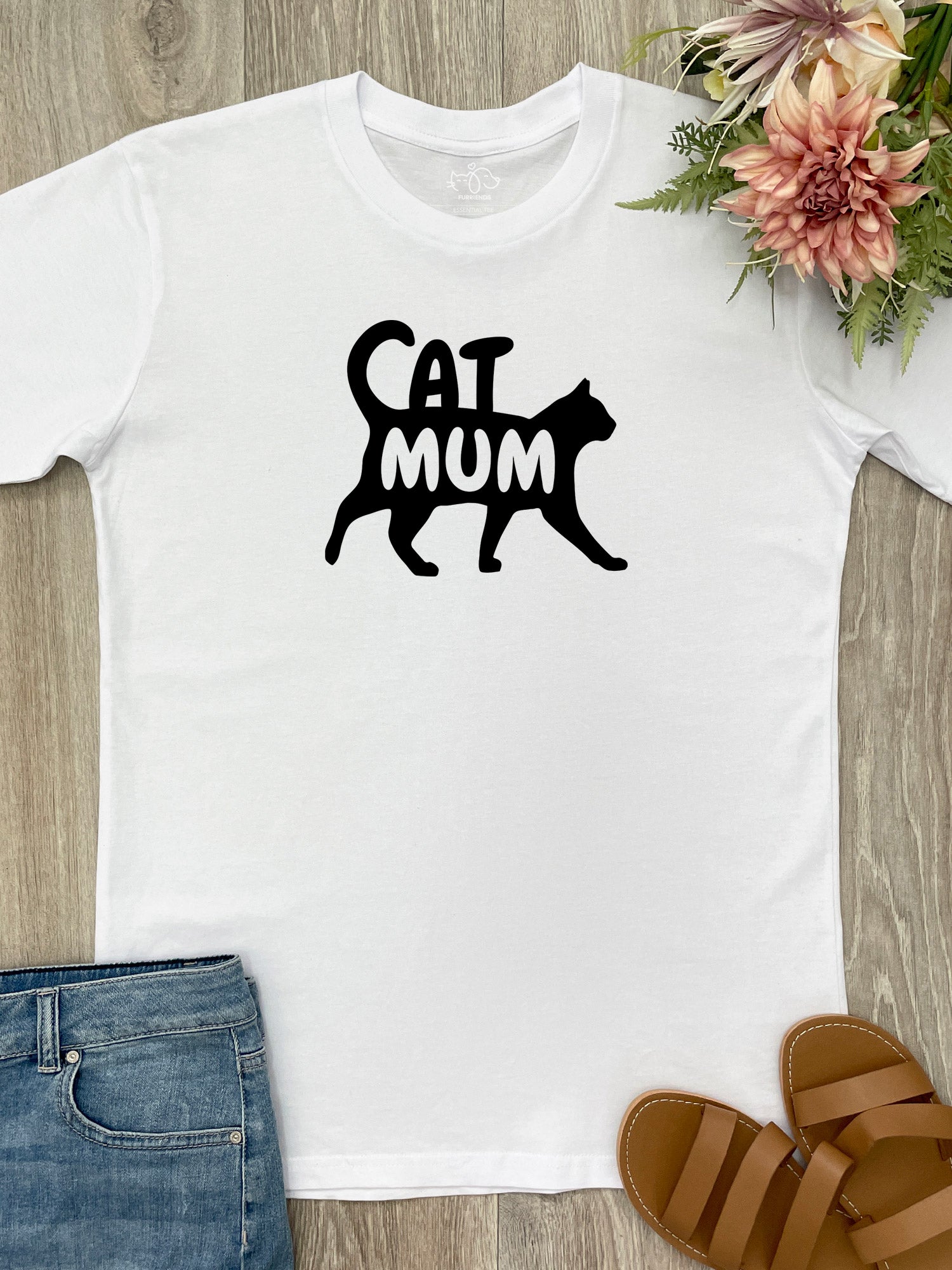 Cat Mum Silhouette Essential Unisex Tee