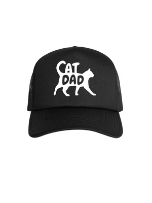 Cat Dad Silhouette Foam Trucker Cap