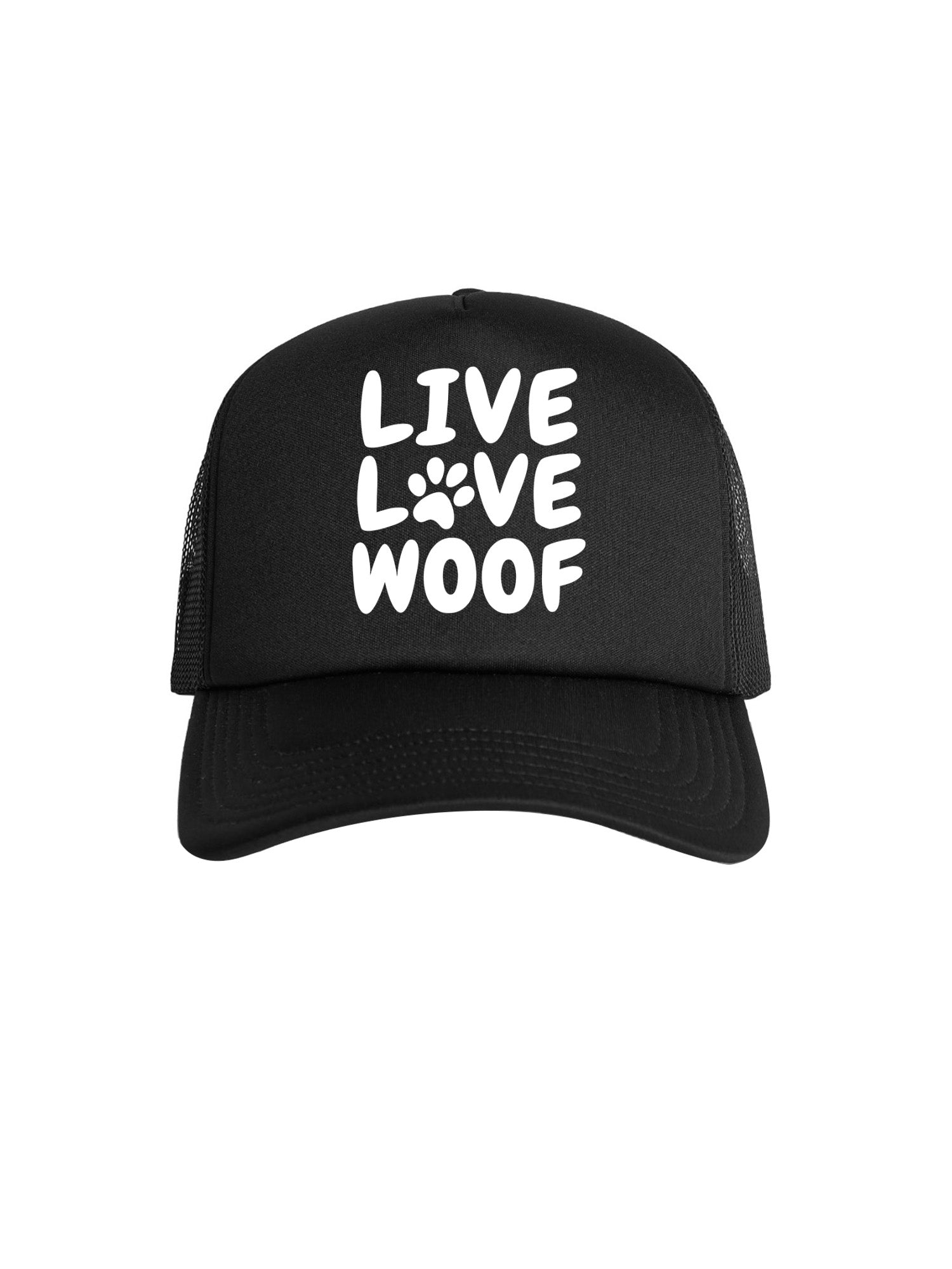 Live Love Woof Foam Trucker Cap