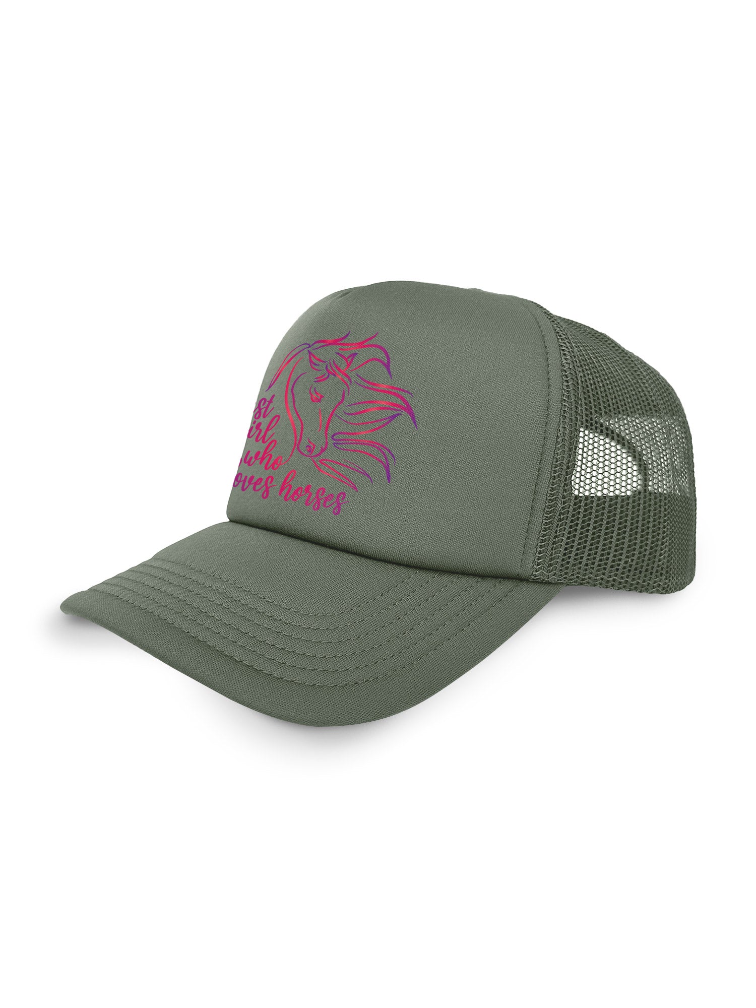 Just A Girl Who Loves Horses Foam Trucker Cap