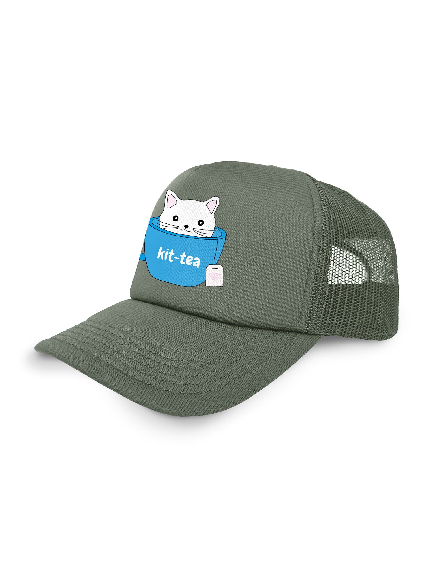 Kit-Tea Cat Foam Trucker Cap