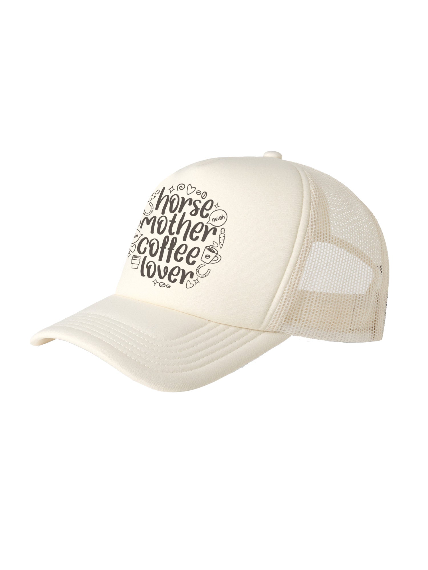 Horse Mother Coffee Lover Foam Trucker Cap