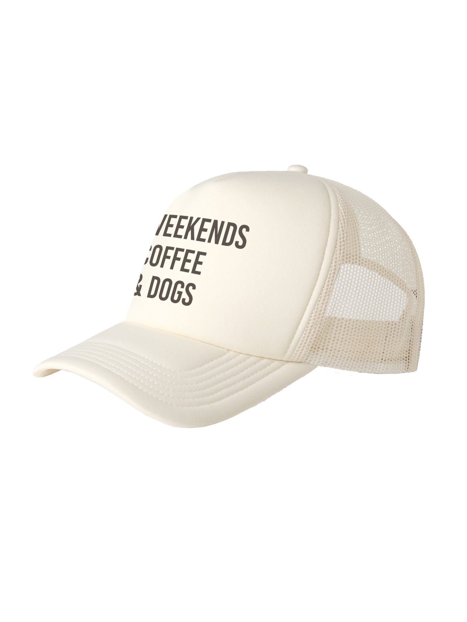 Weekends Coffee & Dogs Foam Trucker Cap