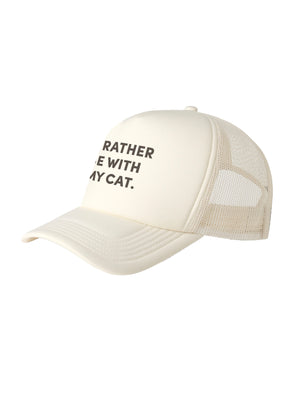 I'd Rather Be With My Cat. Foam Trucker Cap