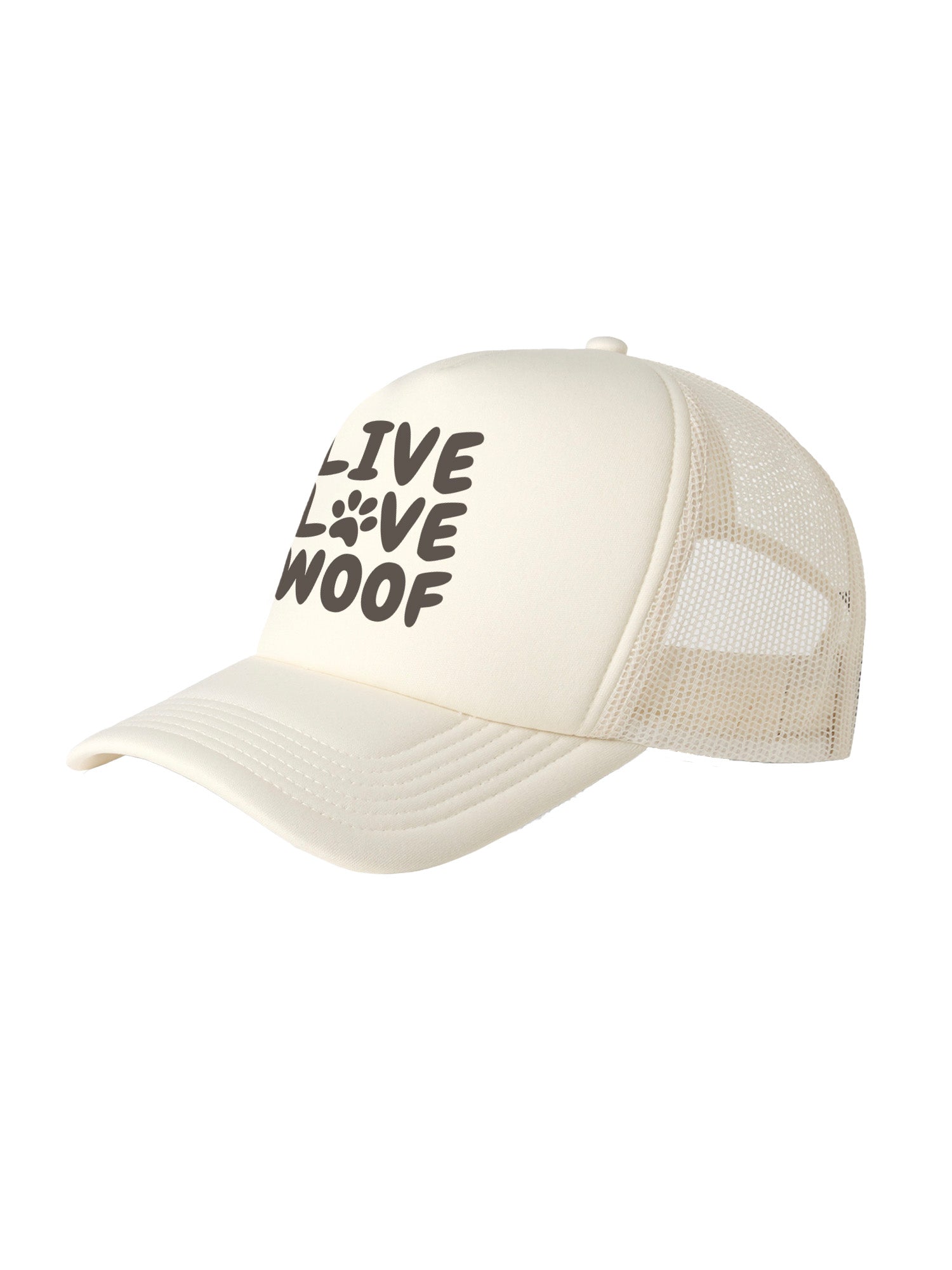 Live Love Woof Foam Trucker Cap