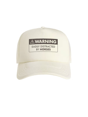 Warning Sign! Easily Distracted By Horses Foam Trucker Cap