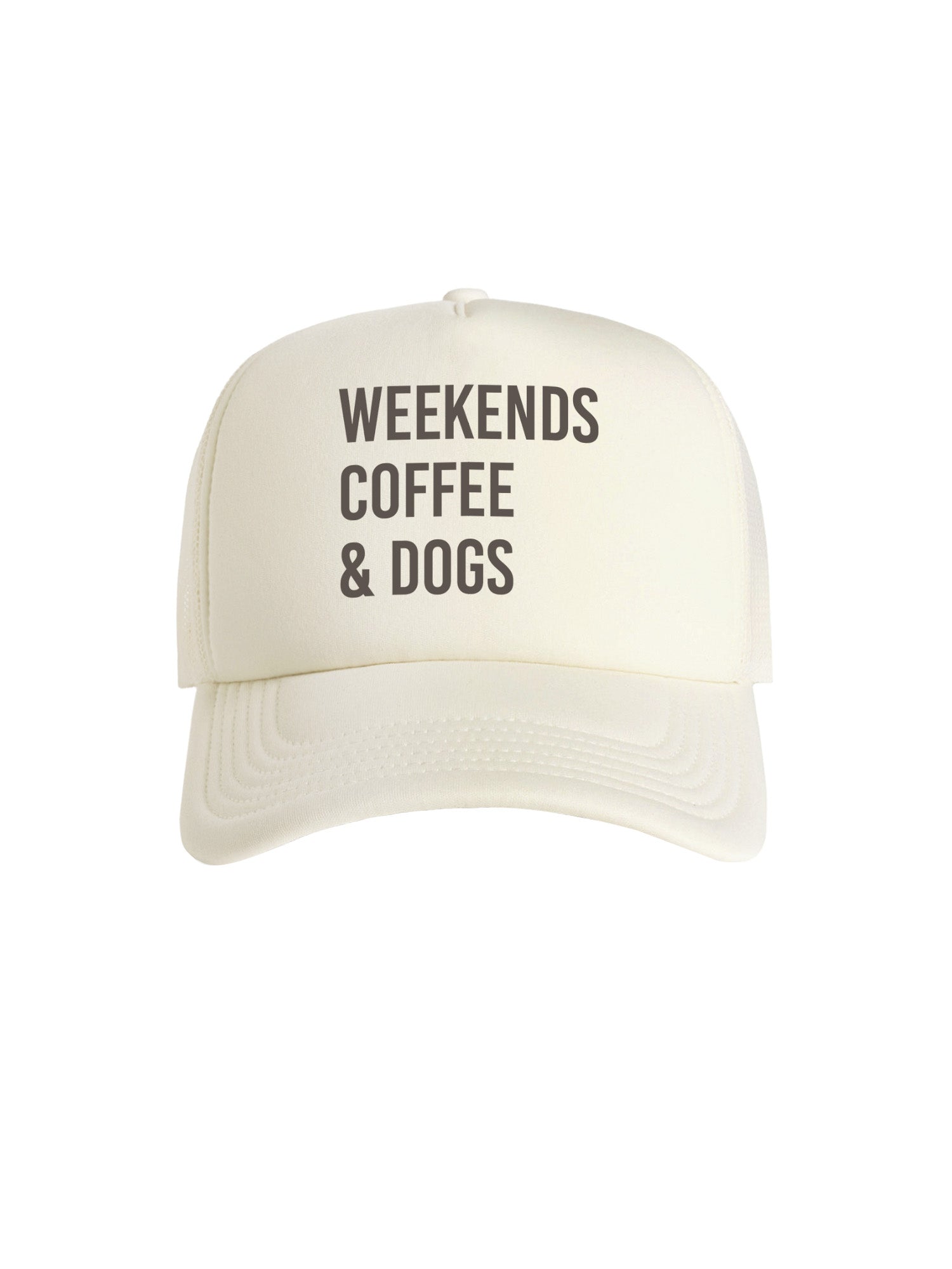 Weekends Coffee & Dogs Foam Trucker Cap