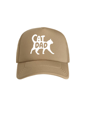 Cat Dad Silhouette Foam Trucker Cap