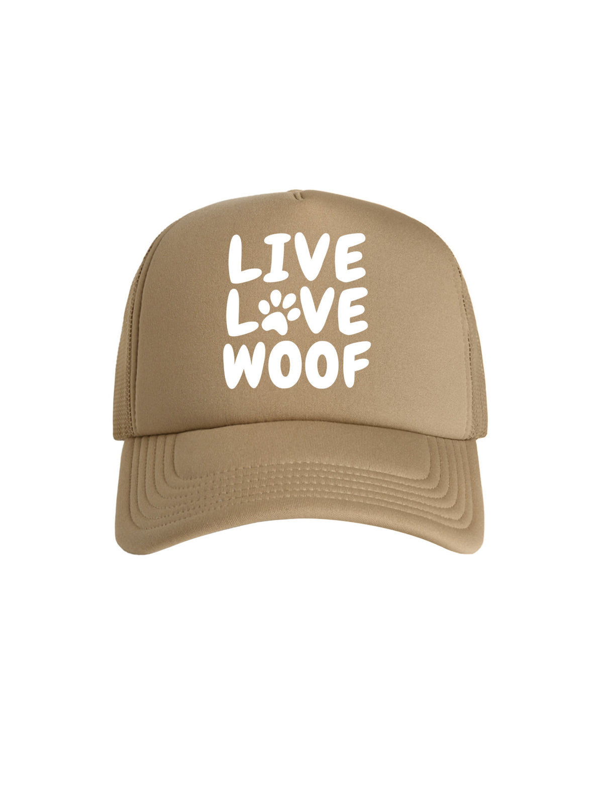 Live Love Woof Foam Trucker Cap