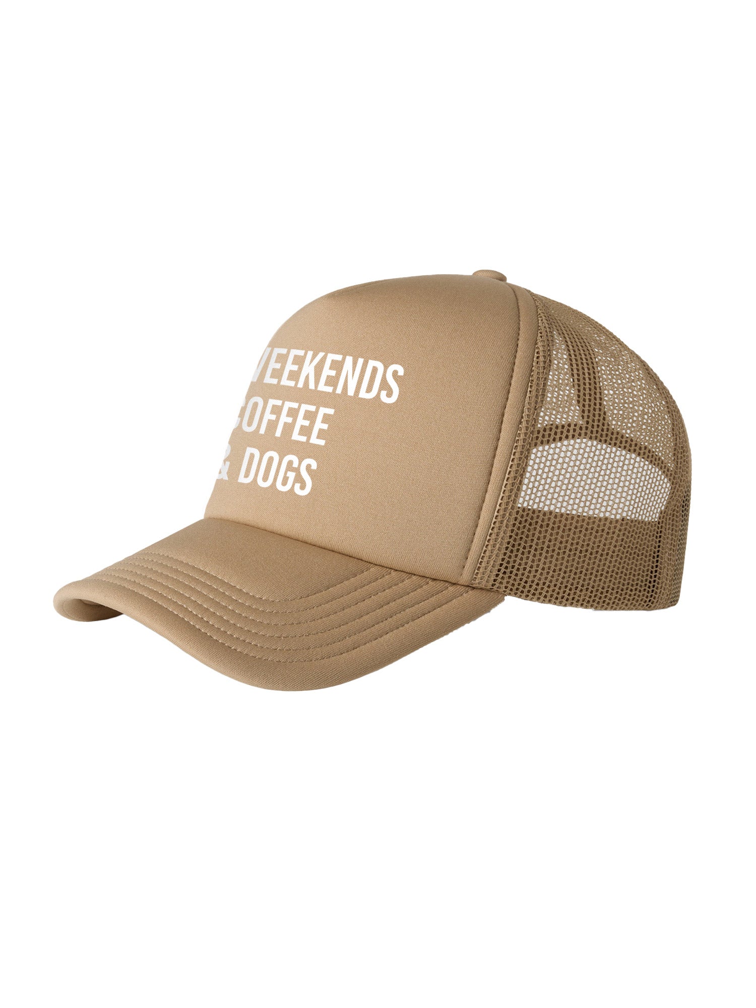 Weekends Coffee & Dogs Foam Trucker Cap