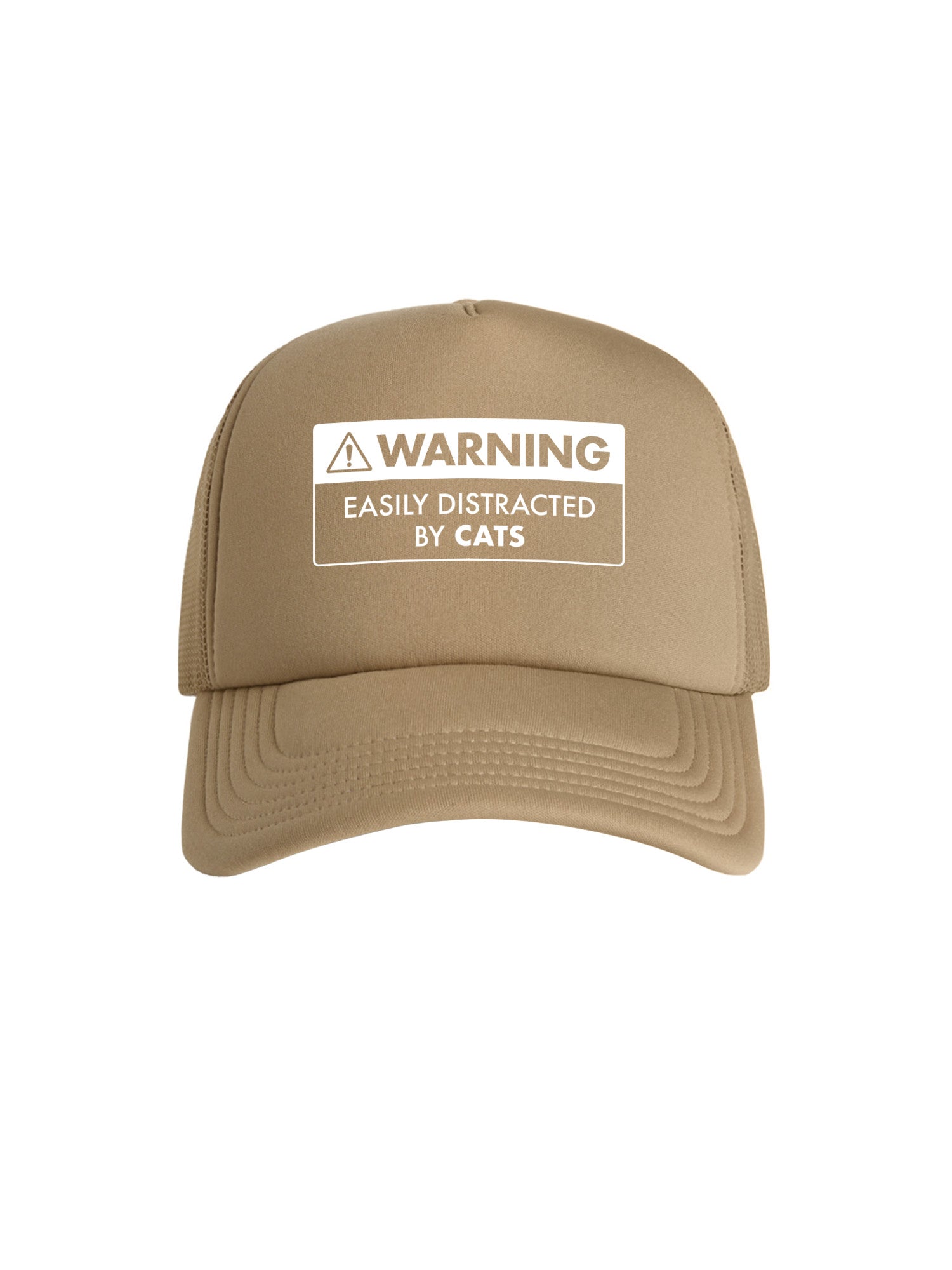 Warning Sign! Easily Distracted By Cats Foam Trucker Cap