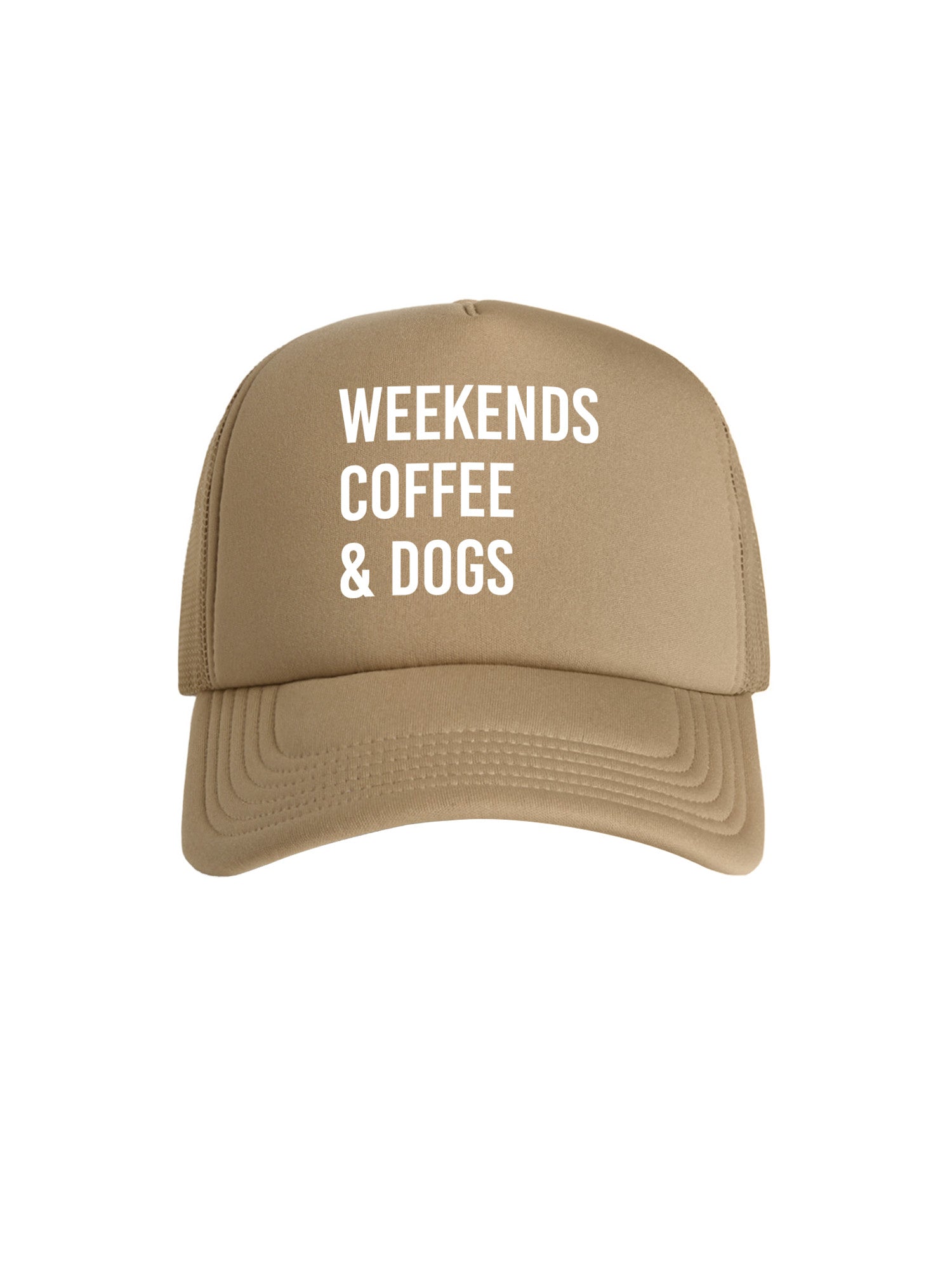 Weekends Coffee & Dogs Foam Trucker Cap