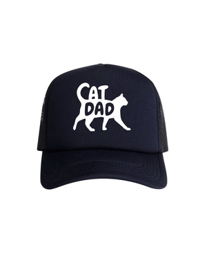 Cat Dad Silhouette Foam Trucker Cap