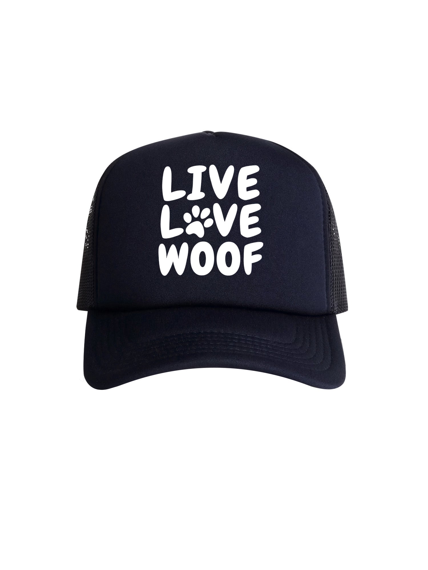 Live Love Woof Foam Trucker Cap