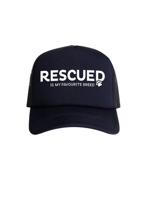 Rescued Is My Favourite Breed Foam Trucker Cap