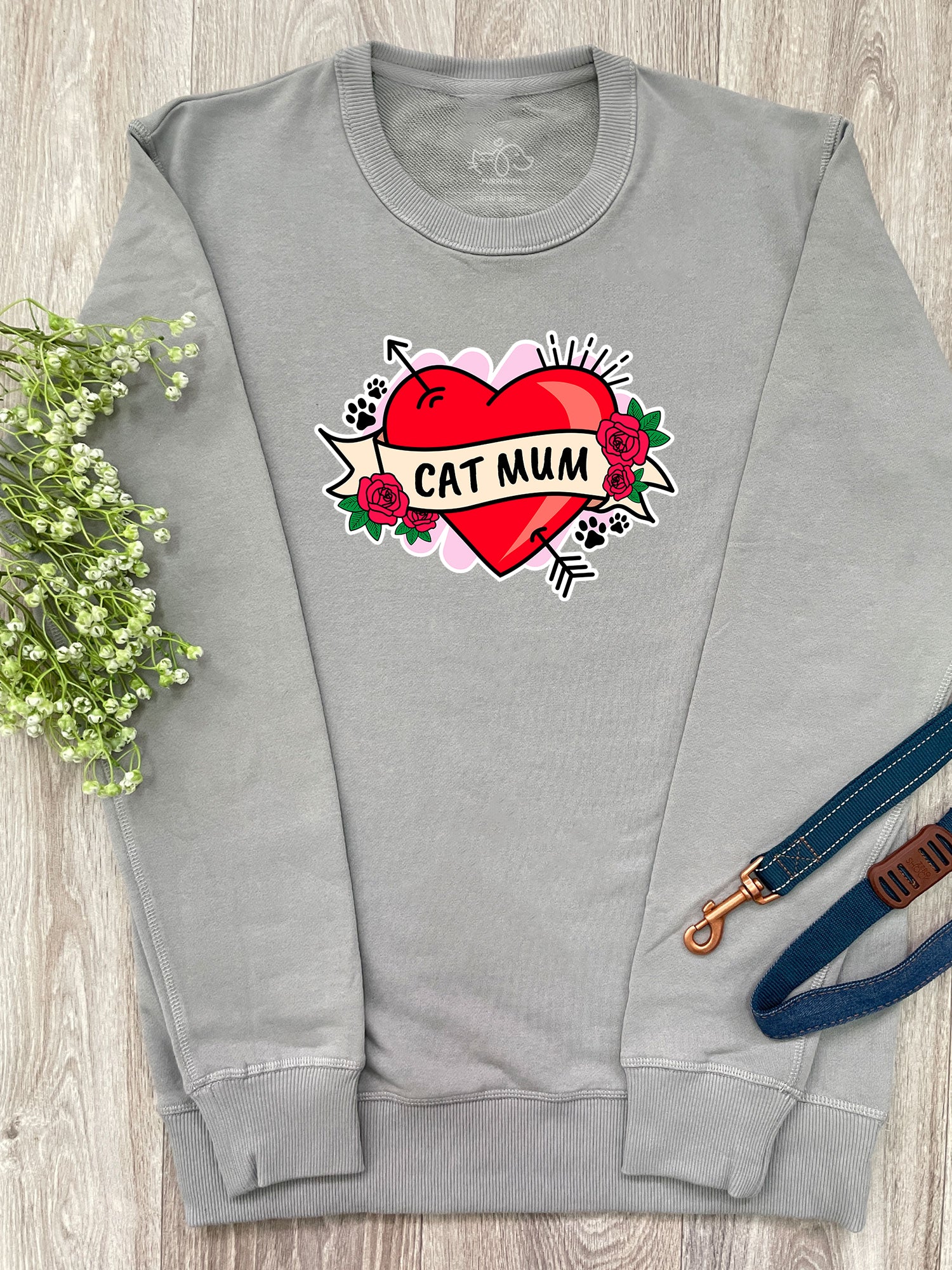 Cat Mum Heart Tattoo Classic Jumper