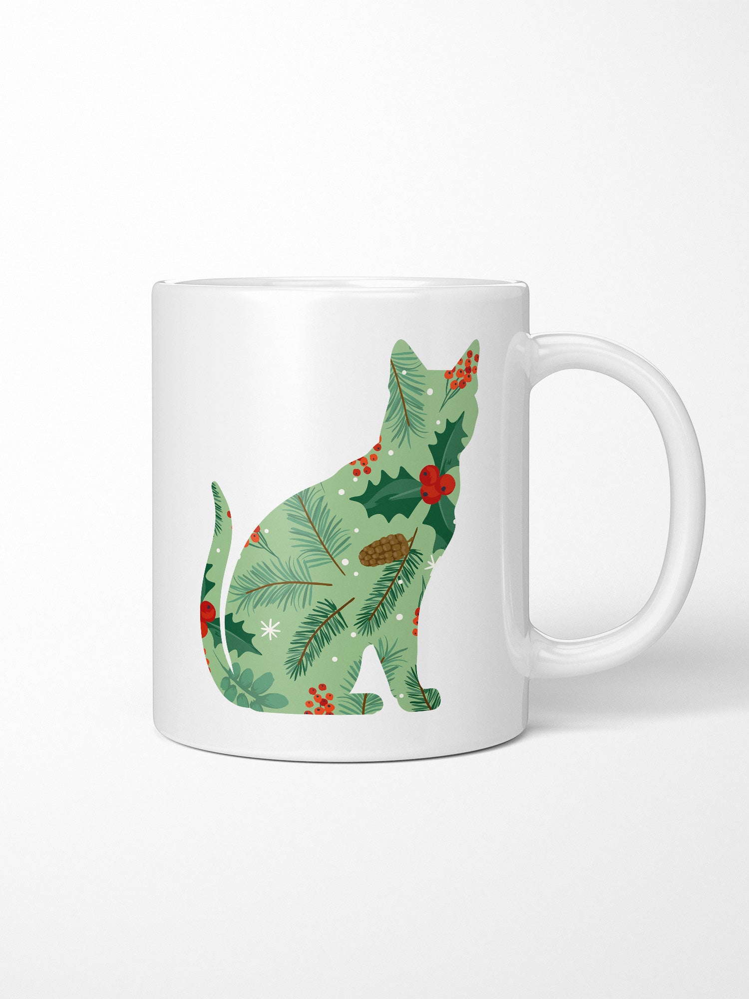 Feline Festive Ceramic Mug