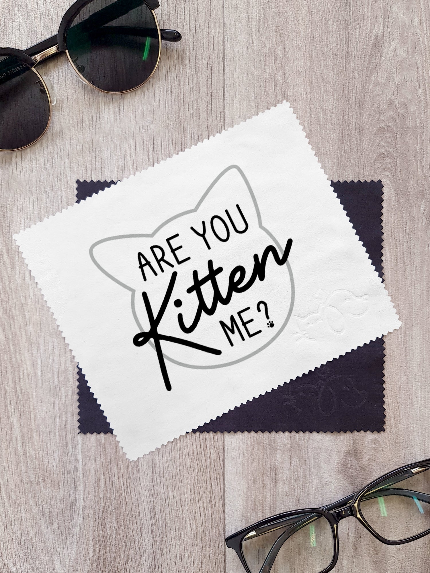 Are You Kitten Me? Microfibre Suede Glasses Cleaning Cloths (Twinpack)