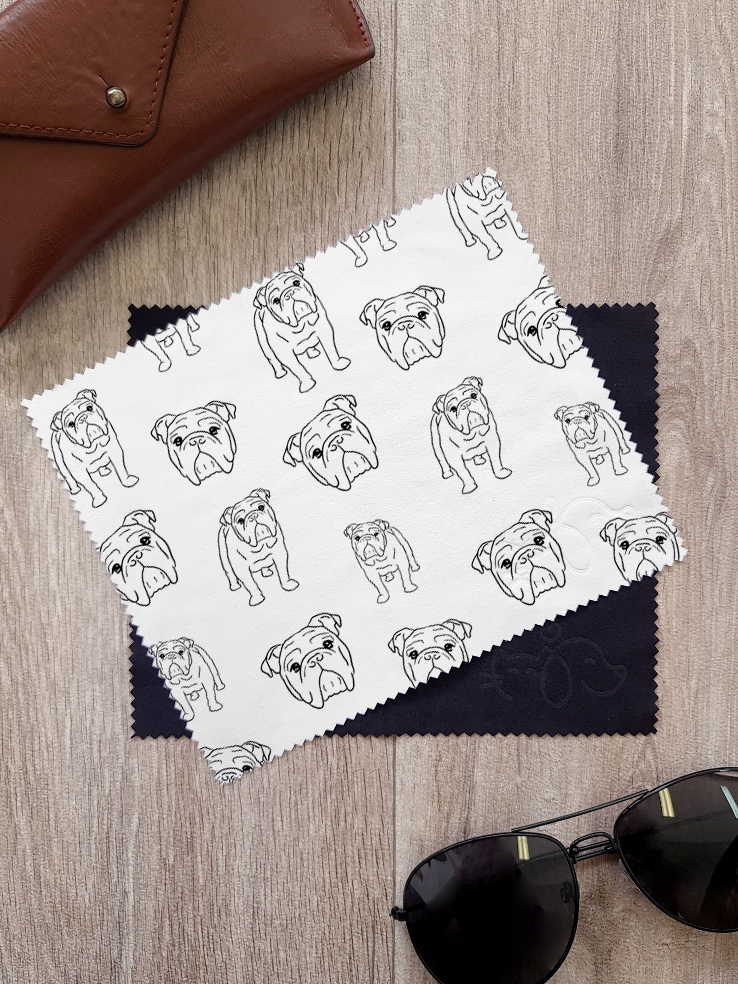 British Bulldog Microfibre Suede Glasses Cleaning Cloths (Twinpack)