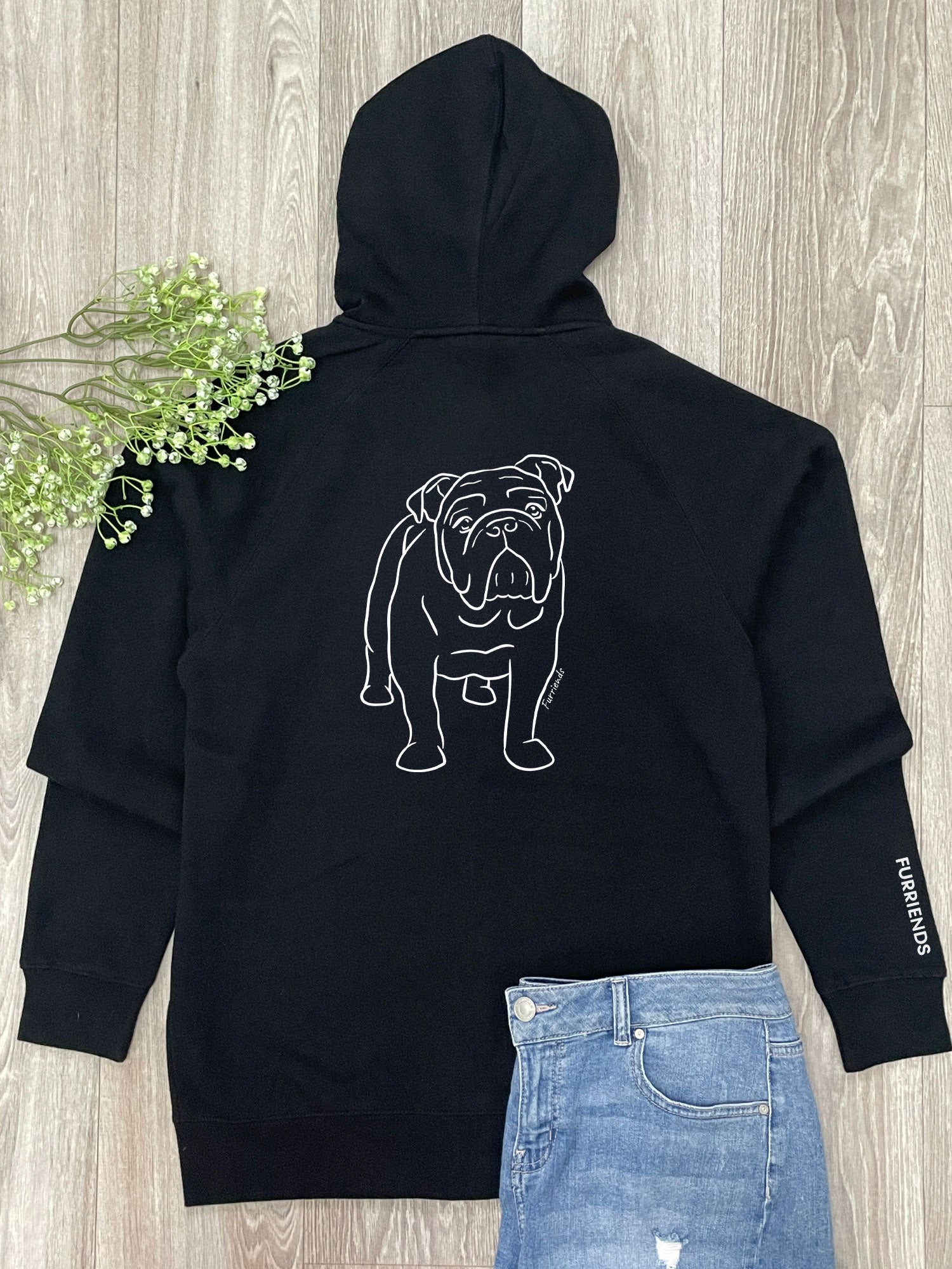 British Bulldog Zip Front Hoodie